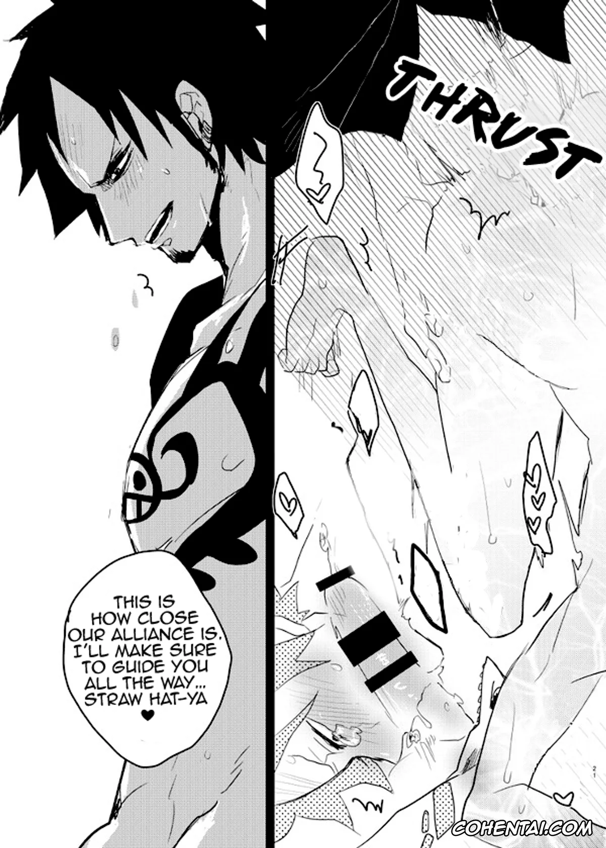 One Piece porno, Monkey D. Luffy porno, Roronoa Zoro porno, Trafalgar Law porno, Mischief Voice (One Piece), pagina 20