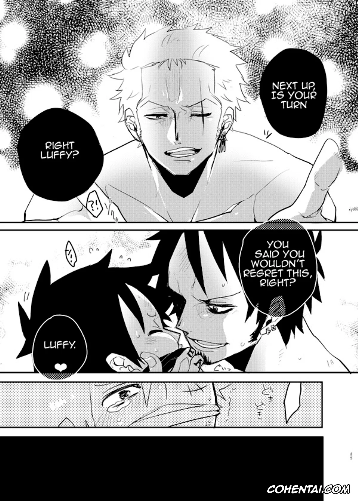 One Piece hentai, Monkey D. Luffy hentai, Roronoa Zoro hentai, Trafalgar Law hentai, Mischief Voice (One Piece), pagina 24