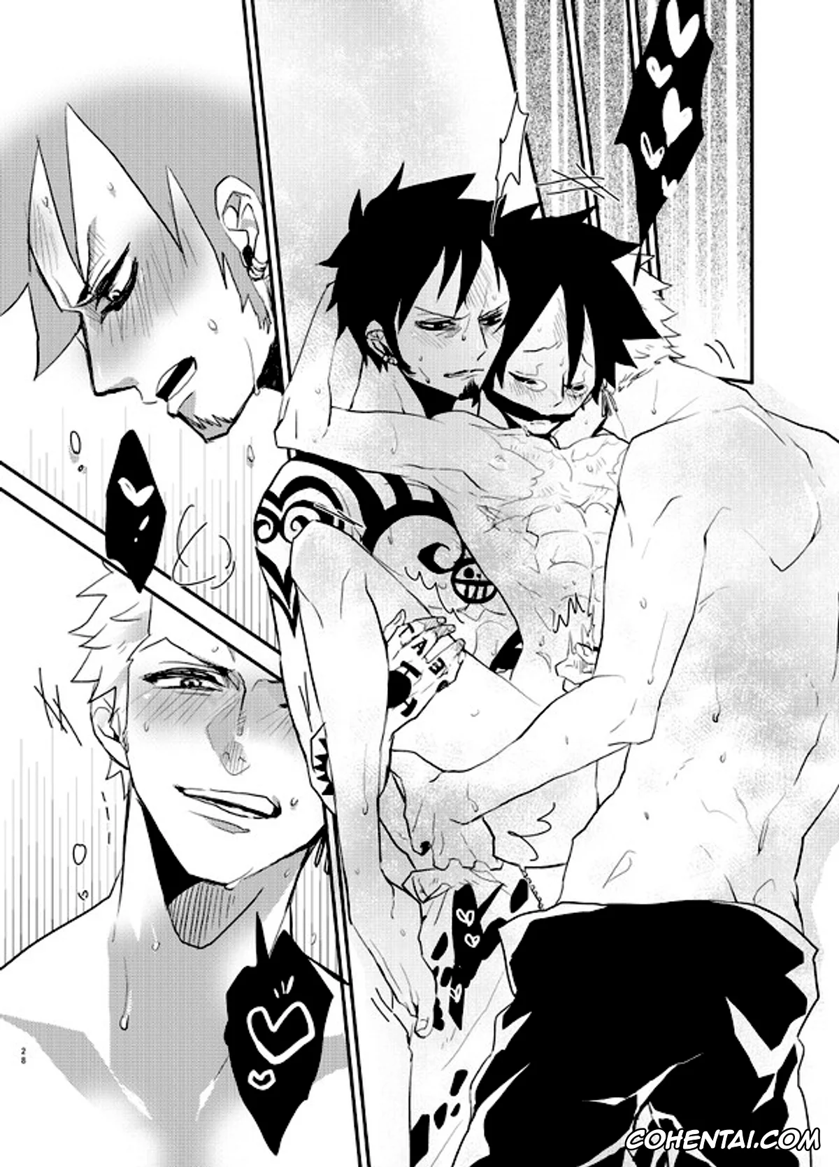 One Piece hentai, Monkey D. Luffy hentai, Roronoa Zoro hentai, Trafalgar Law hentai, Mischief Voice (One Piece), pagina 27