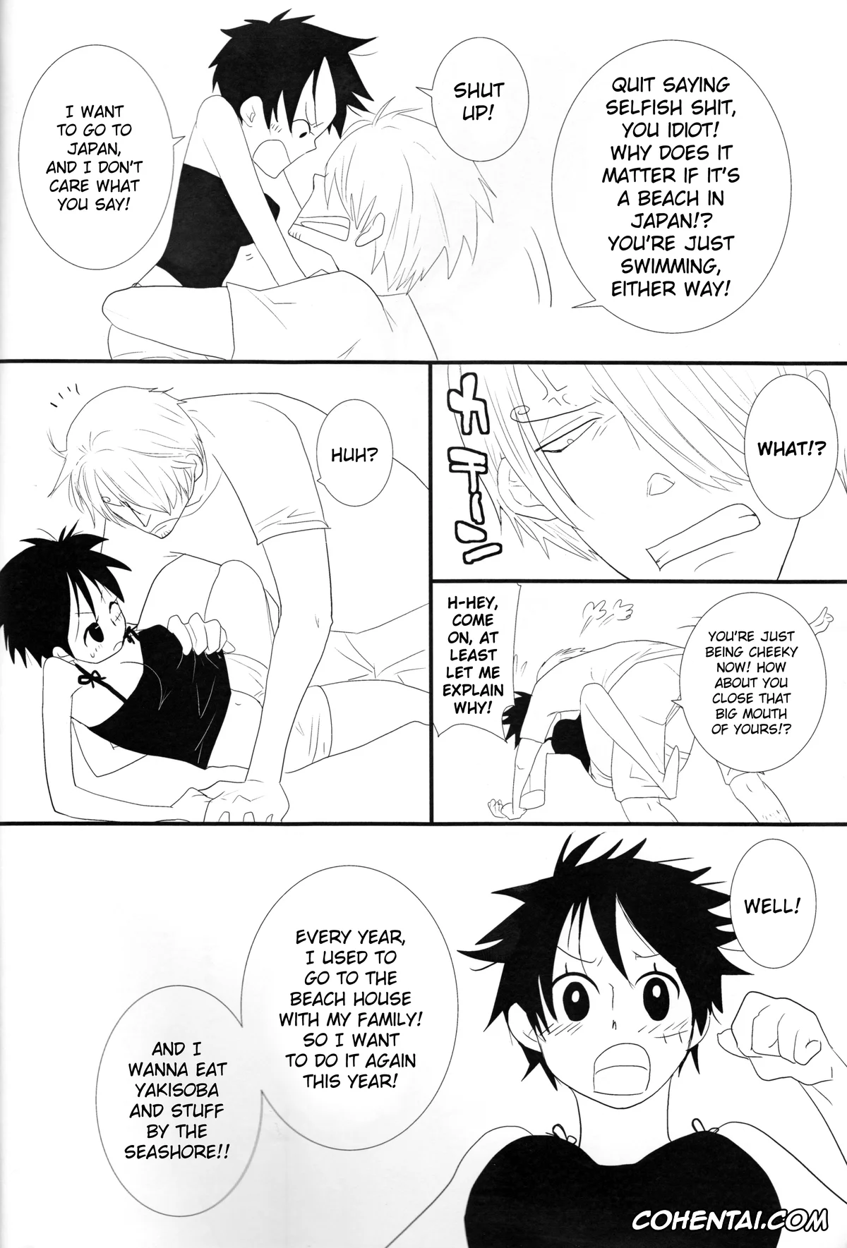 One Piece porno, Monkey D. Luffy porno, Roronoa Zoro porno, Sanji Vinsmoke porno, Triple Summer (One Piece), pagina 5