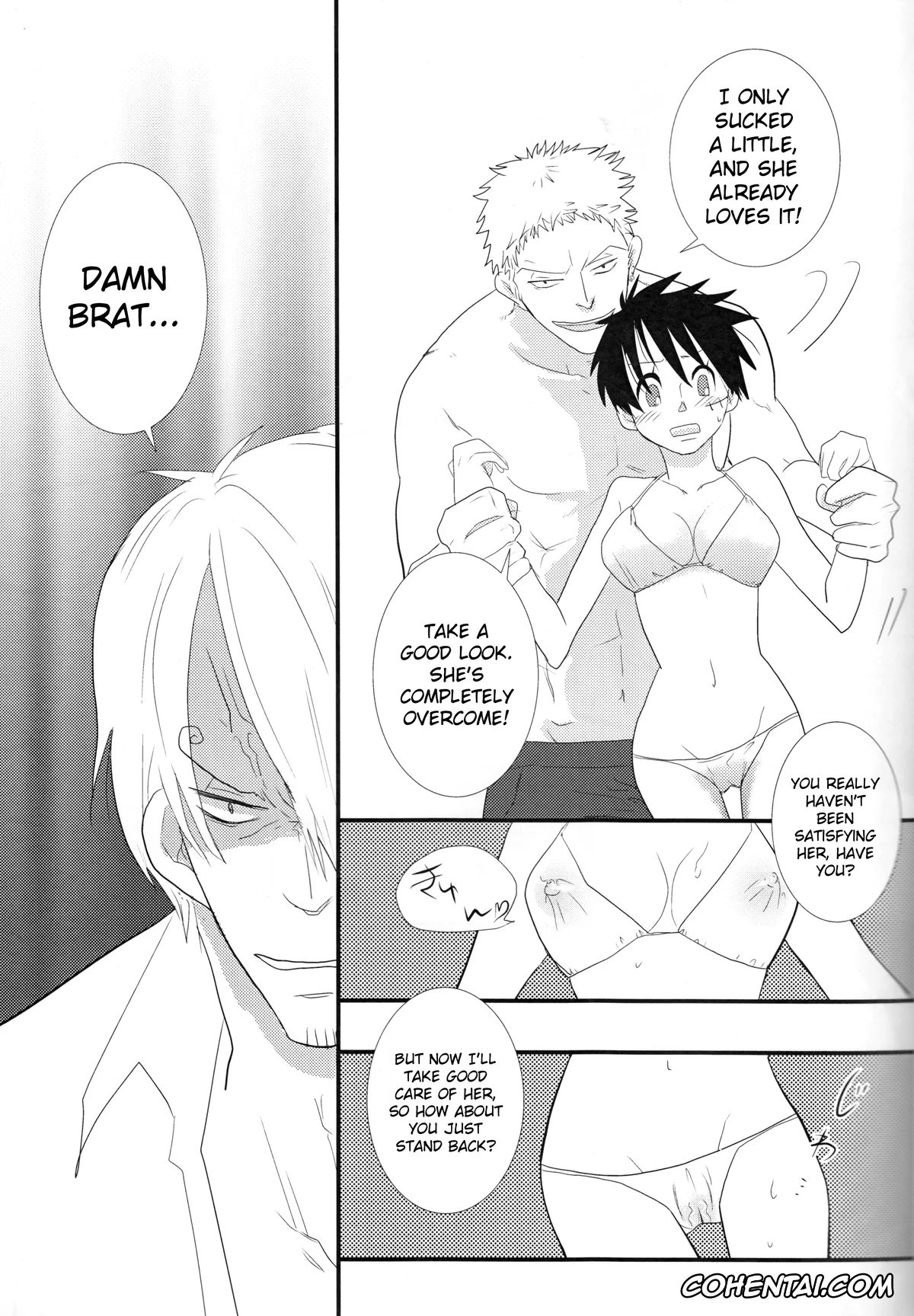 One Piece porno, Monkey D. Luffy porno, Roronoa Zoro porno, Sanji Vinsmoke porno, Triple Summer (One Piece), pagina 14