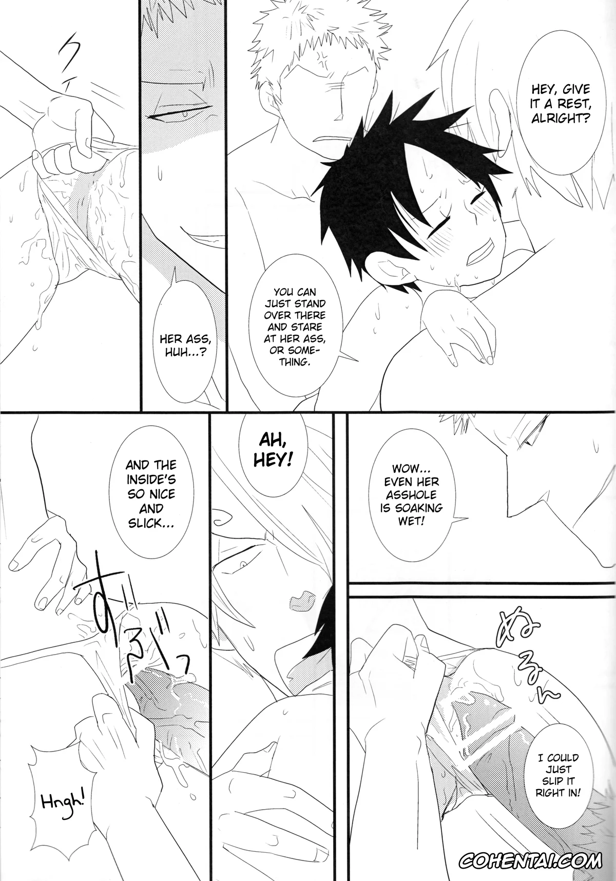 One Piece xxx, Monkey D. Luffy xxx, Roronoa Zoro xxx, Sanji Vinsmoke xxx, Triple Summer (One Piece), pagina 22