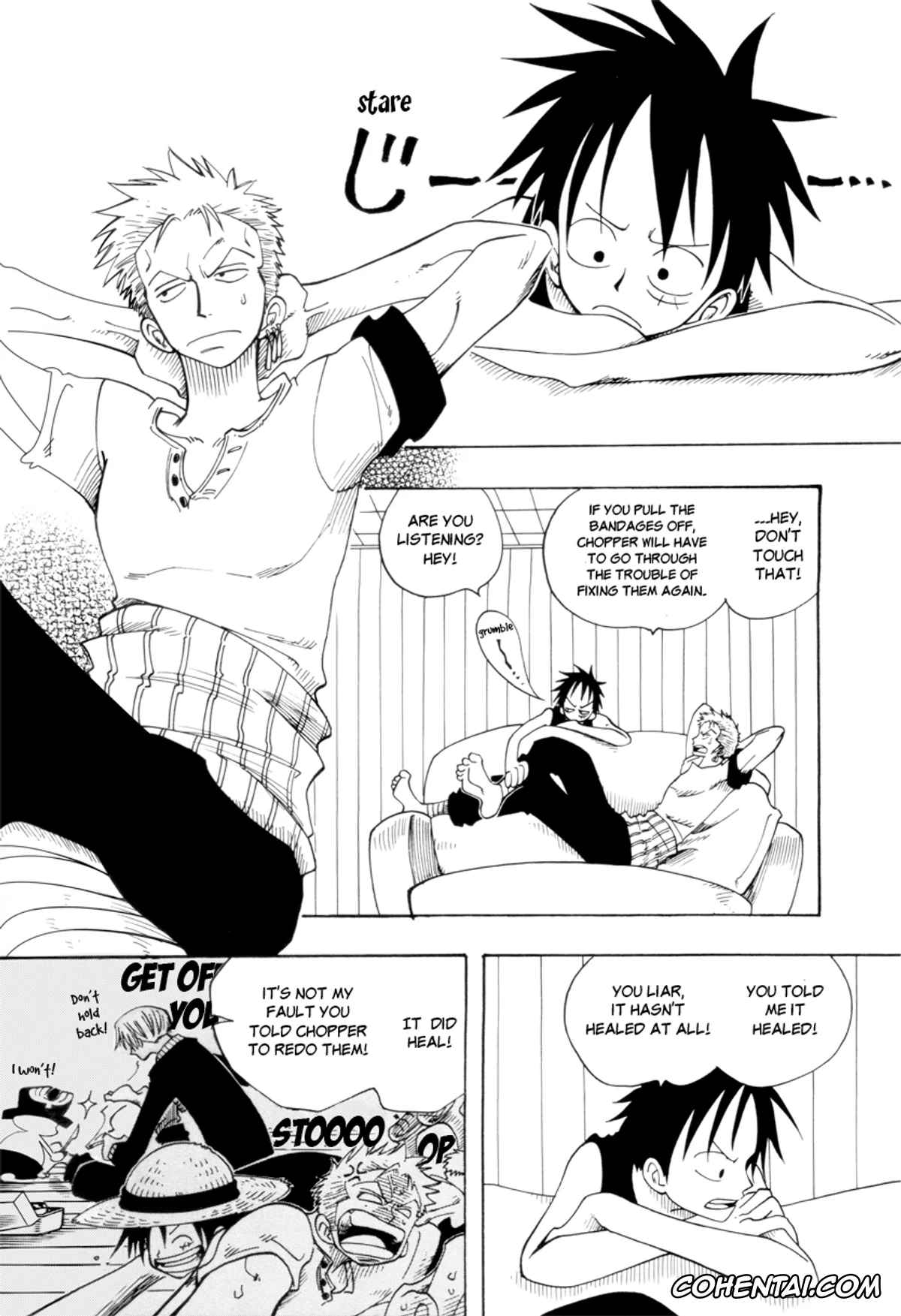 One Piece xxx, Monkey D. Luffy xxx, Roronoa Zoro xxx, RECKLESS BEBOP (One Piece), pagina 10