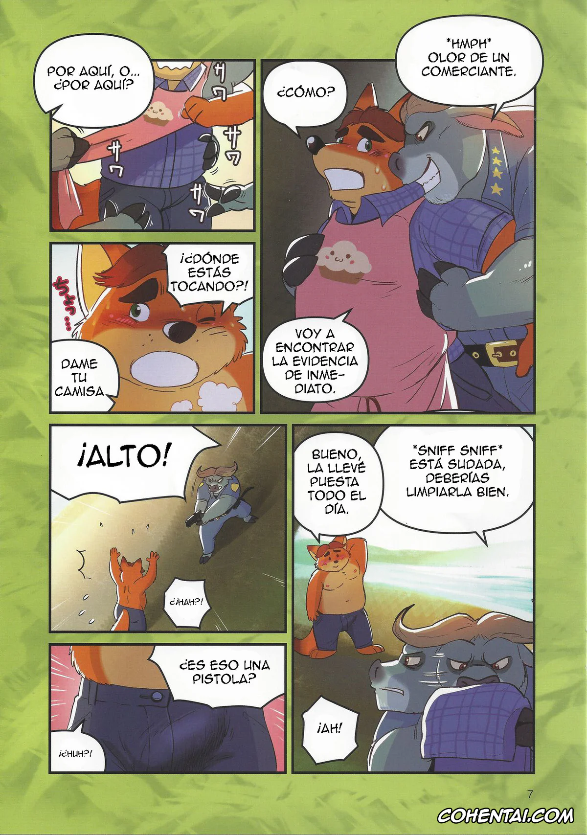 Zootopia hentai, Chief Bogo hentai, Gideon Grey hentai, Bogo to Nick no Yarisugi Sousa (Zootopia), pagina 6