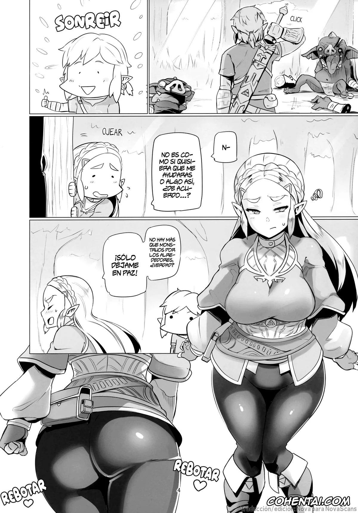 The Legend Of Zelda hentai, Link hentai, Princess Zelda hentai, Ee Ketsu. (The Legend of Zelda: Breath of the Wild), pagina 3