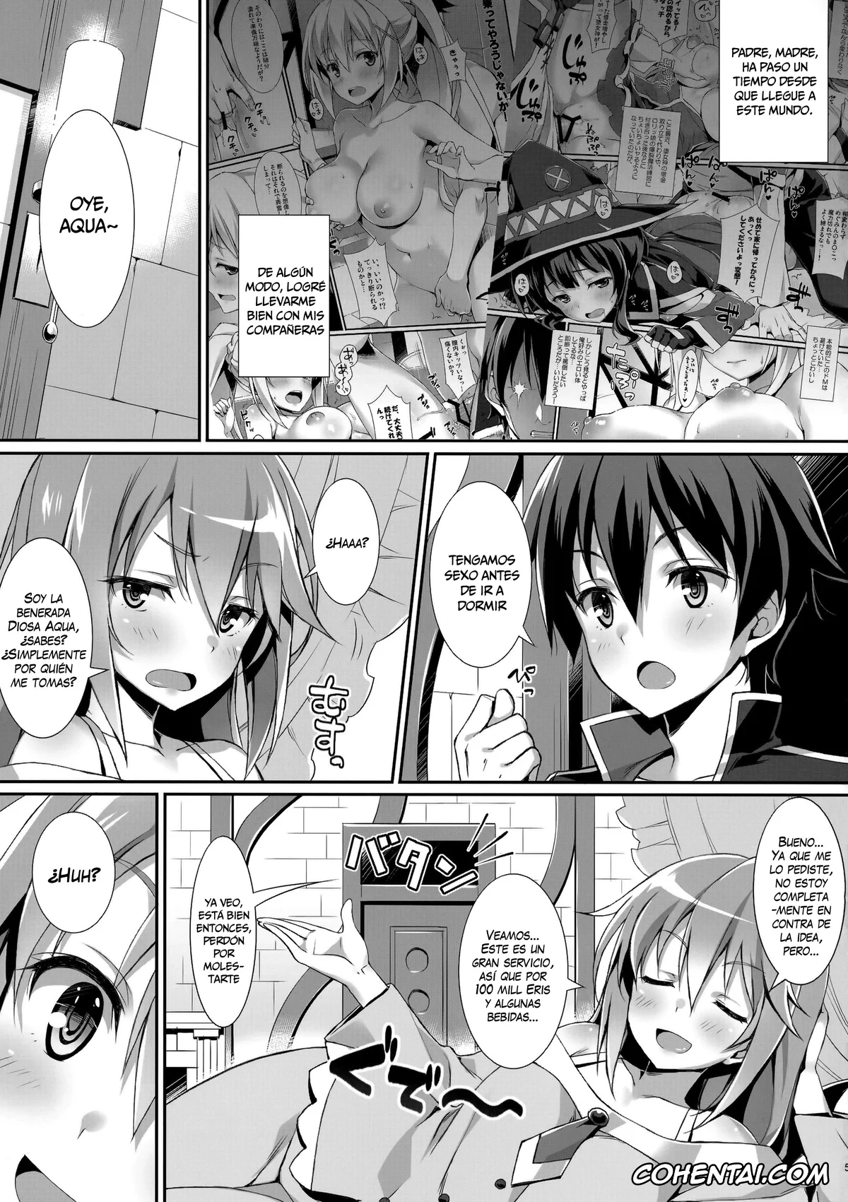 Kono Subarashii Sekai ni Syukufuku o! xxx, Aqua xxx, Darkness | Lalatina Ford Dustiness xxx, Kazuma Satou xxx, Megumin xxx, Wiz xxx, Yunyun xxx, Kono Zannen Sugiru Megami ni Seisai o! (Kono Subarashii Sekai ni Syukufuku o!), pagina 4