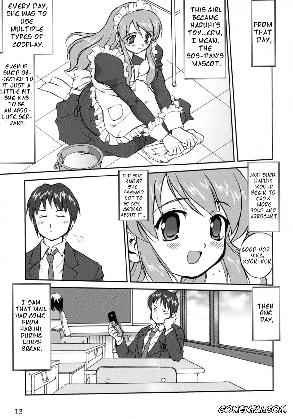 The Melancholy Of Haruhi Suzumiya | Suzumiya Haruhi No Yuuutsu xxx, Haruhi Suzumiya xxx, Kyon xxx, Mikuru Asahina xxx, Suzumiya Haruhi no Fukujyu (The Melancholy of Haruhi Suzumiya), pagina 13