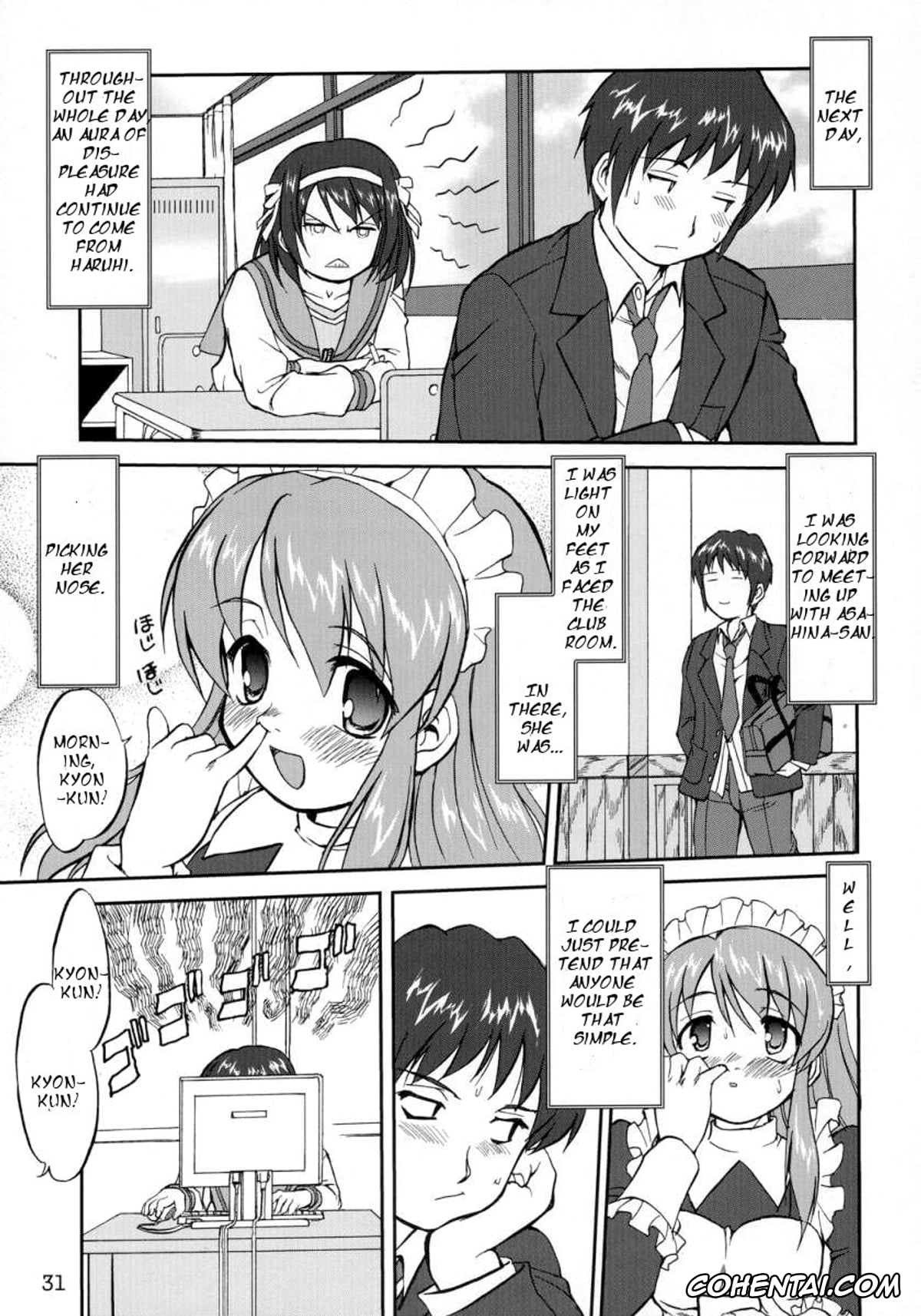 The Melancholy Of Haruhi Suzumiya | Suzumiya Haruhi No Yuuutsu xxx, Haruhi Suzumiya xxx, Kyon xxx, Mikuru Asahina xxx, Suzumiya Haruhi no Fukujyu (The Melancholy of Haruhi Suzumiya), pagina 31
