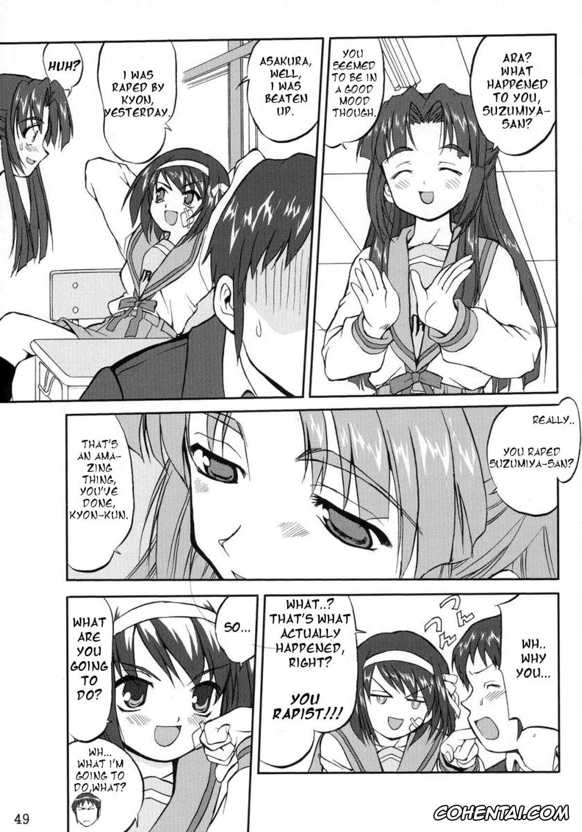 The Melancholy Of Haruhi Suzumiya | Suzumiya Haruhi No Yuuutsu xxx, Haruhi Suzumiya xxx, Kyon xxx, Mikuru Asahina xxx, Suzumiya Haruhi no Fukujyu (The Melancholy of Haruhi Suzumiya), pagina 49