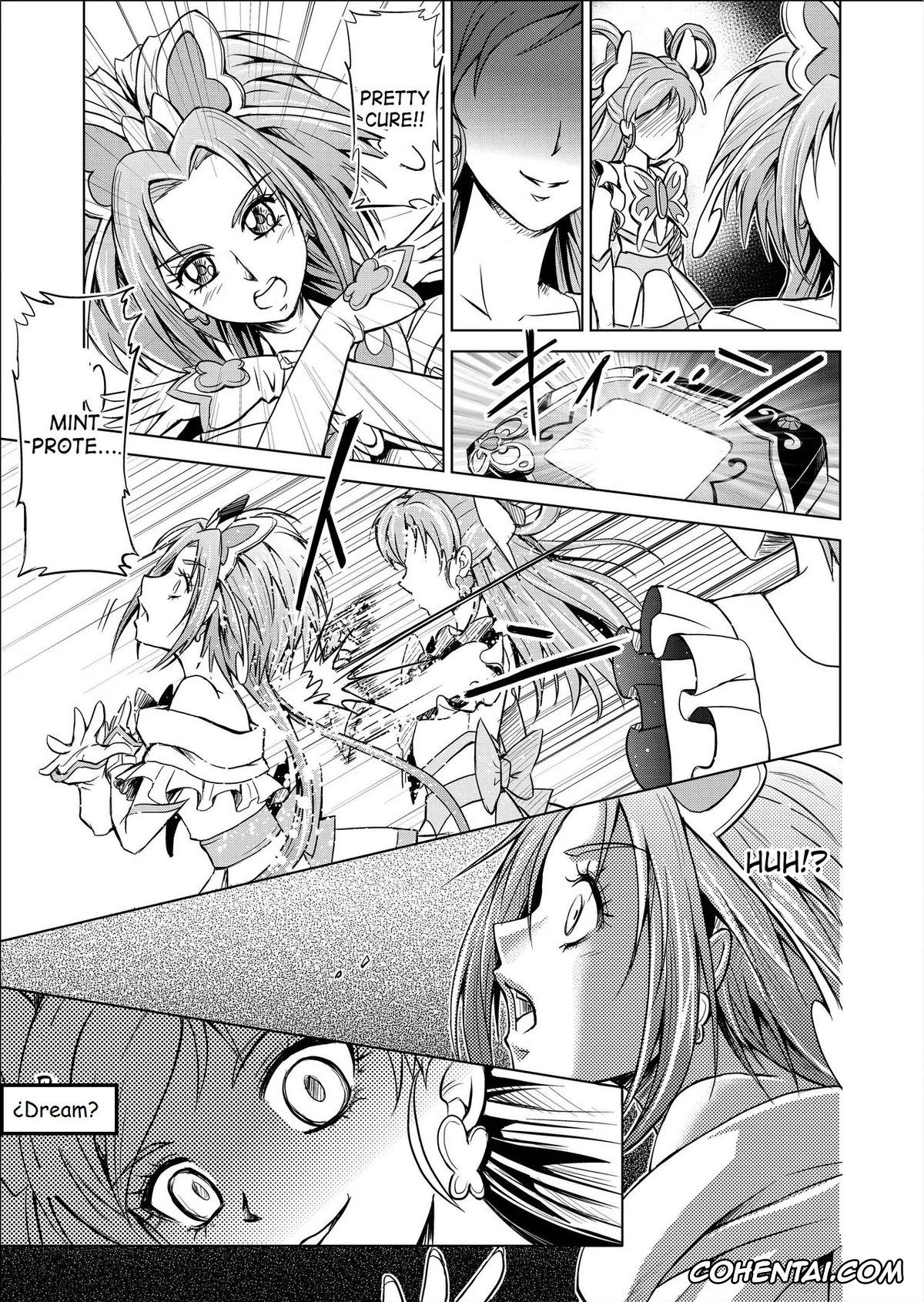 Yes! PreCure 5 xxx, Cure Dream | Nozomi Yumehara xxx, Cure Mint | Komachi Akimoto xxx, Cure Rouge | Rin Natsuki xxx, Dark Dream xxx, Mou Hitotsu no Ketsumatsu Henshin Heroine Kairaku Sennou ~Gekijouban Yes!! Precure 5 Hen~ Ch. 3 (Yes! PreCure 5), pagina 7