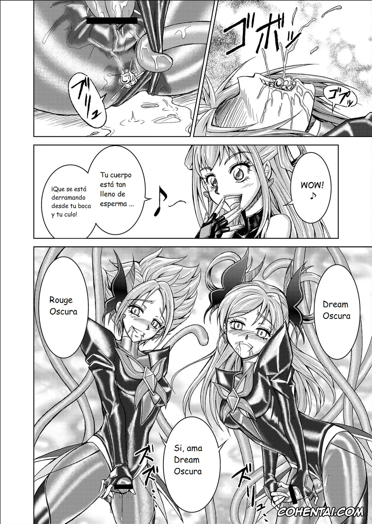 Yes! PreCure 5 xxx, Cure Dream | Nozomi Yumehara xxx, Cure Mint | Komachi Akimoto xxx, Cure Rouge | Rin Natsuki xxx, Dark Dream xxx, Mou Hitotsu no Ketsumatsu Henshin Heroine Kairaku Sennou ~Gekijouban Yes!! Precure 5 Hen~ Ch. 3 (Yes! PreCure 5), pagina 28