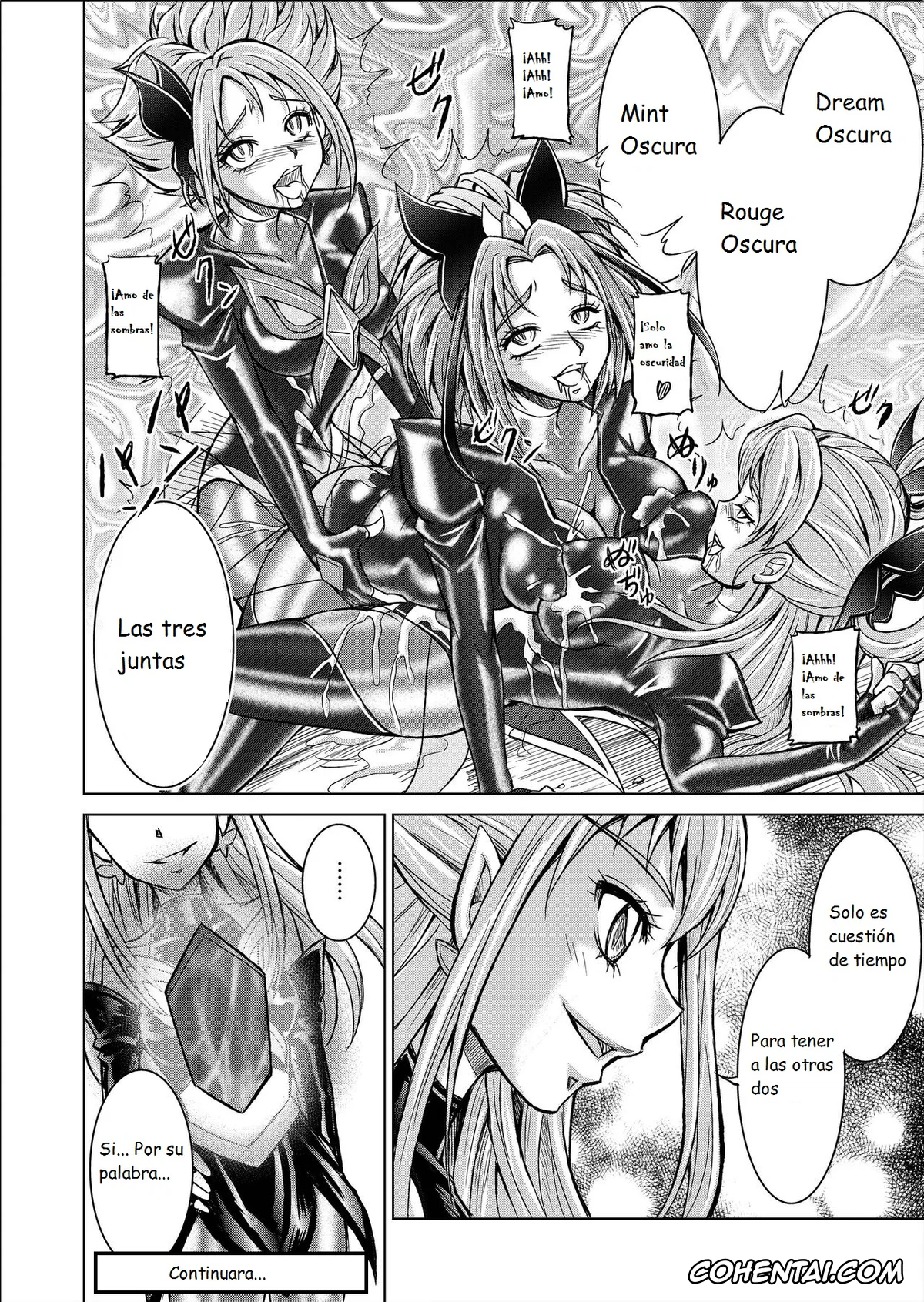 Yes! PreCure 5 xxx, Cure Dream | Nozomi Yumehara xxx, Cure Mint | Komachi Akimoto xxx, Cure Rouge | Rin Natsuki xxx, Dark Dream xxx, Mou Hitotsu no Ketsumatsu Henshin Heroine Kairaku Sennou ~Gekijouban Yes!! Precure 5 Hen~ Ch. 3 (Yes! PreCure 5), pagina 34