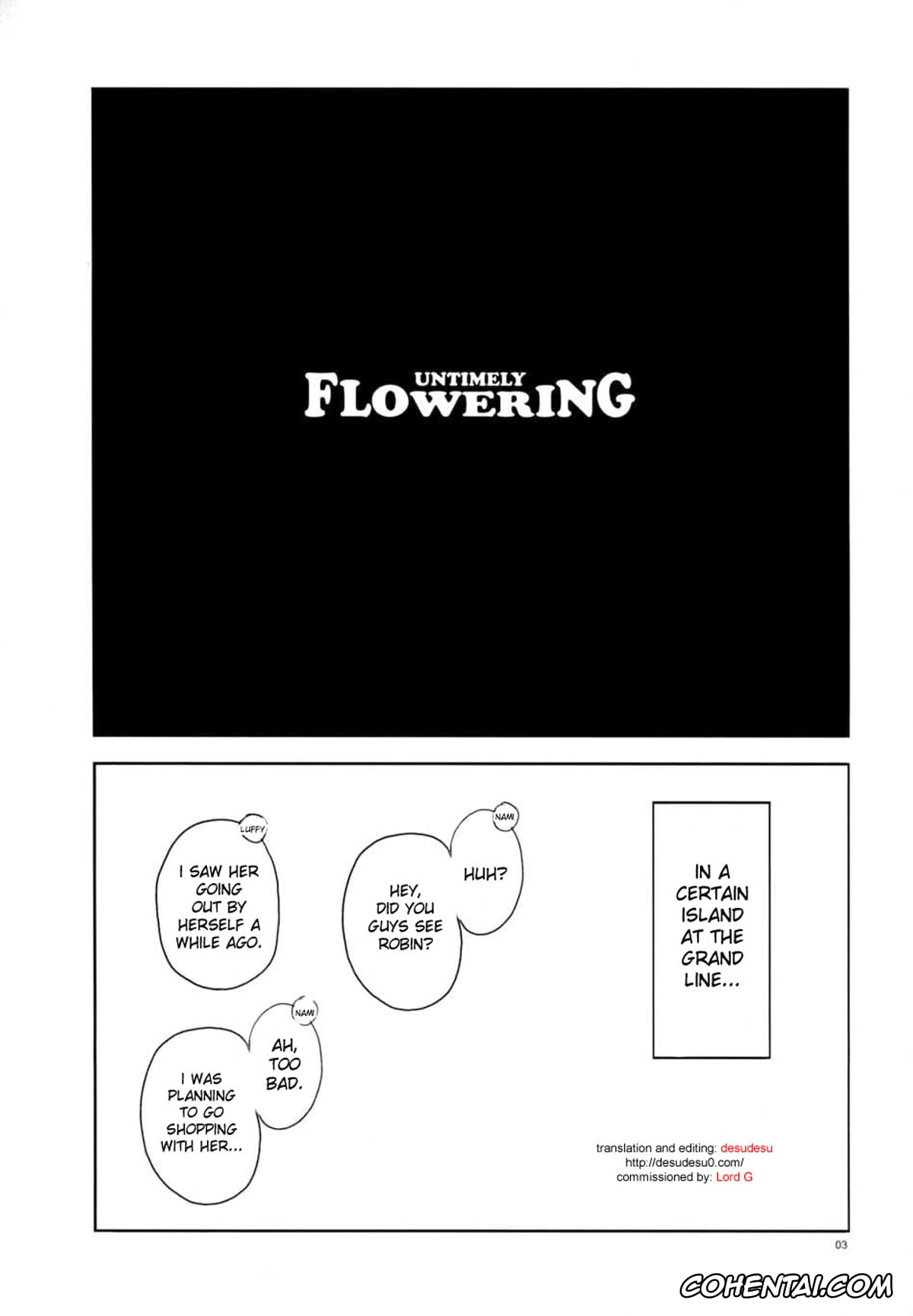 One Piece porno, Johnny porno, Nico Robin porno, Yosaku porno, Untimely Flowering (One Piece), pagina 2