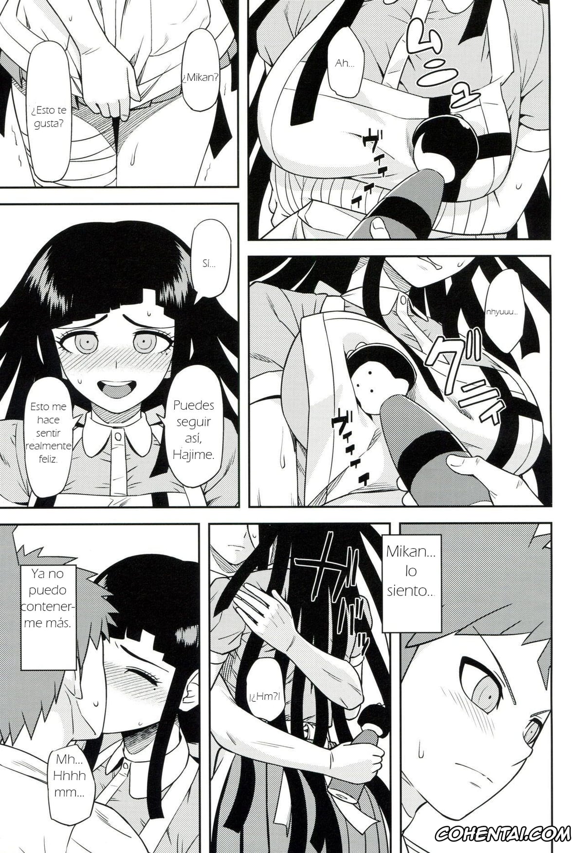 Danganronpa hentai, Hajime Hinata hentai, Mikan Tsumiki hentai, Honto no Tsumiki (Super Danganronpa 2), pagina 6
