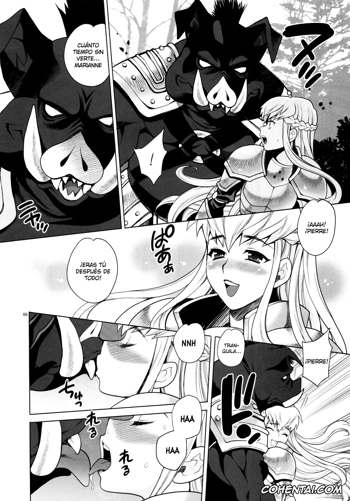Original porno, Yukiyanagi no Hon 37 Buta to Onnakishi – Lady knight in love with Orc, pagina 5