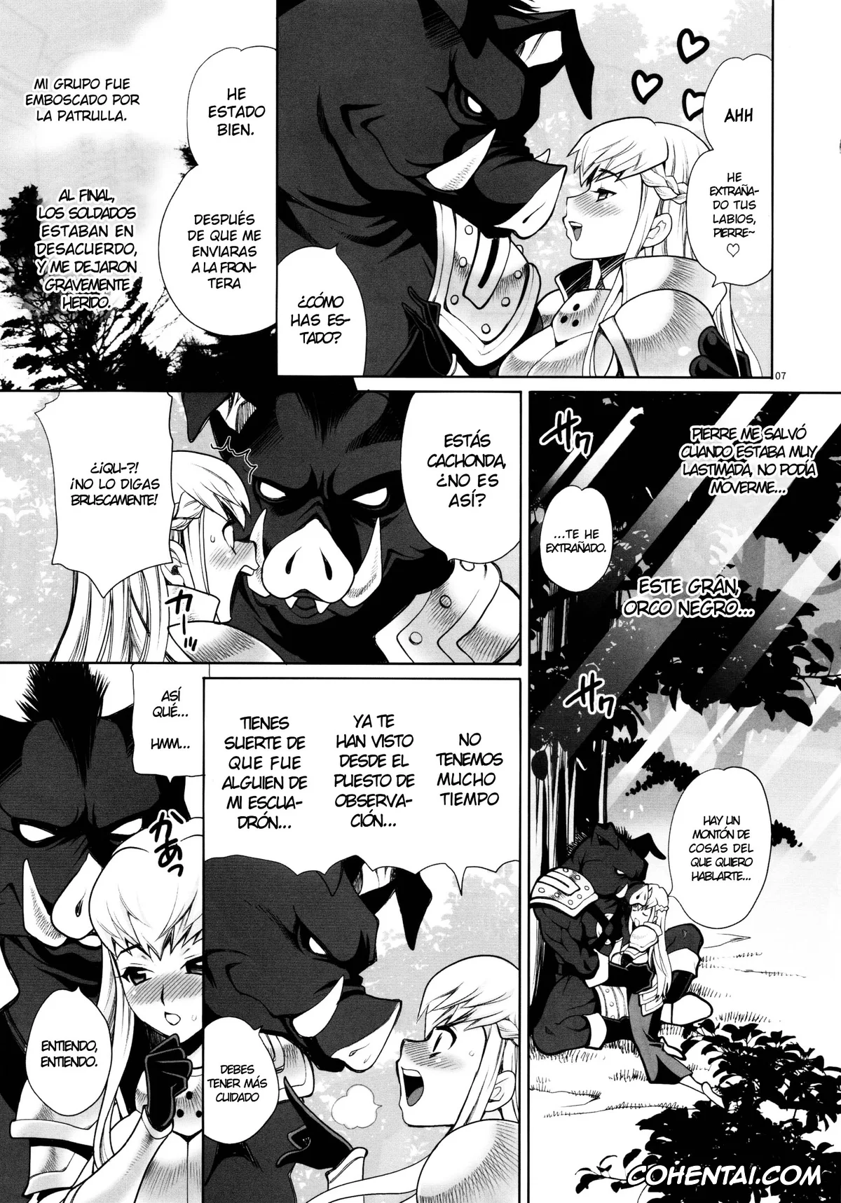 Original hentai, Yukiyanagi no Hon 37 Buta to Onnakishi – Lady knight in love with Orc, pagina 6