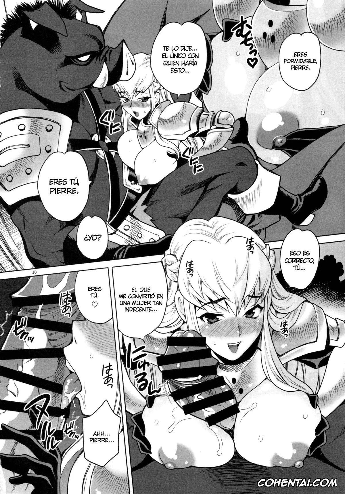 Original hentai, Yukiyanagi no Hon 37 Buta to Onnakishi – Lady knight in love with Orc, pagina 9