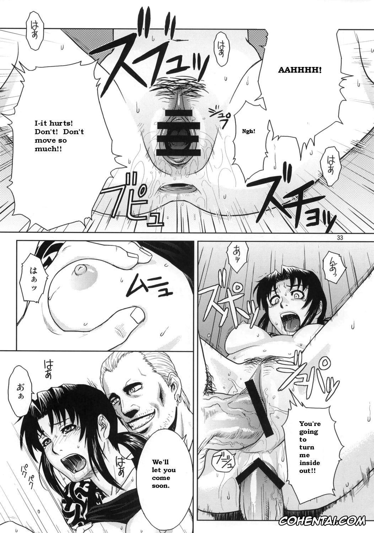 Black Lagoon porno, Revy porno, Rokuro Okajima | Rock porno, Distorted Love (Black Lagoon), pagina 32