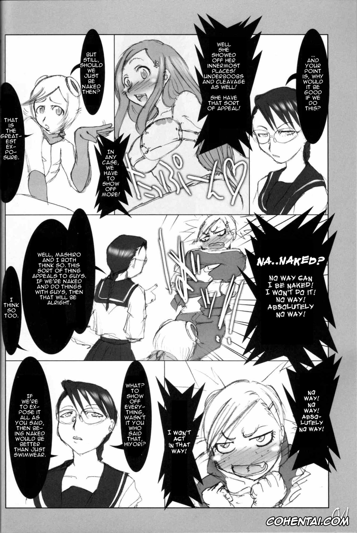 Bleach hentai, Hiyori Sarugaki hentai, Lisa Yadomaru hentai, Mashiro Kuna hentai, Orihime Inoue hentai, Rangiku Matsumoto hentai, Yoruichi Shihoin hentai, H-Sen vol. 11 (BLEACH), pagina 3