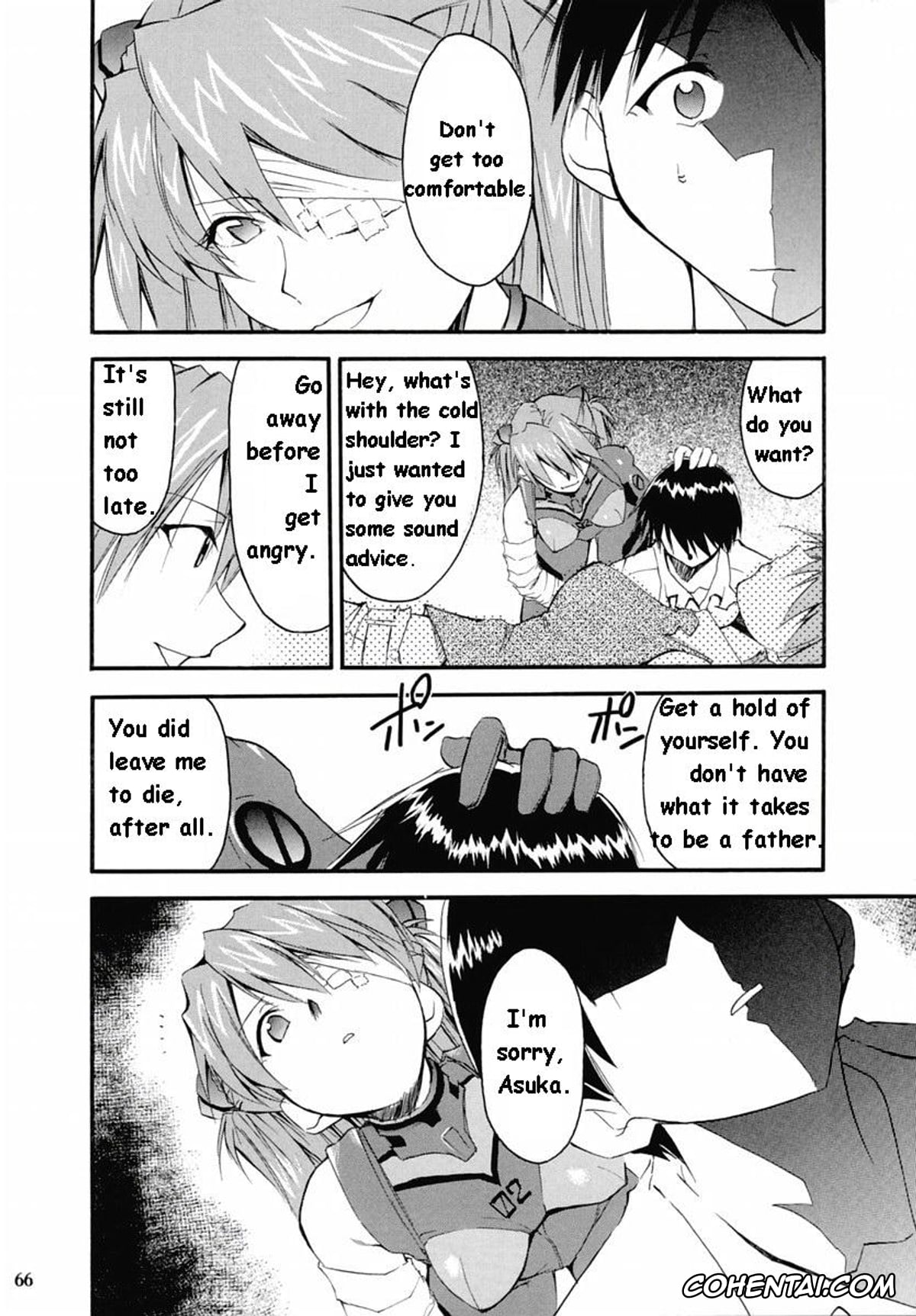 Neon Genesis Evangelion xxx, Asuka Langley Soryu xxx, Gendo Ikari xxx, Makoto Hyuga xxx, Maya Ibuki xxx, Misato Katsuragi xxx, Rei Ayanami xxx, Shigeru Aoba xxx, Shinji Ikari xxx, RE-TAKE 2 (Neon Genesis Evangelion), pagina 64