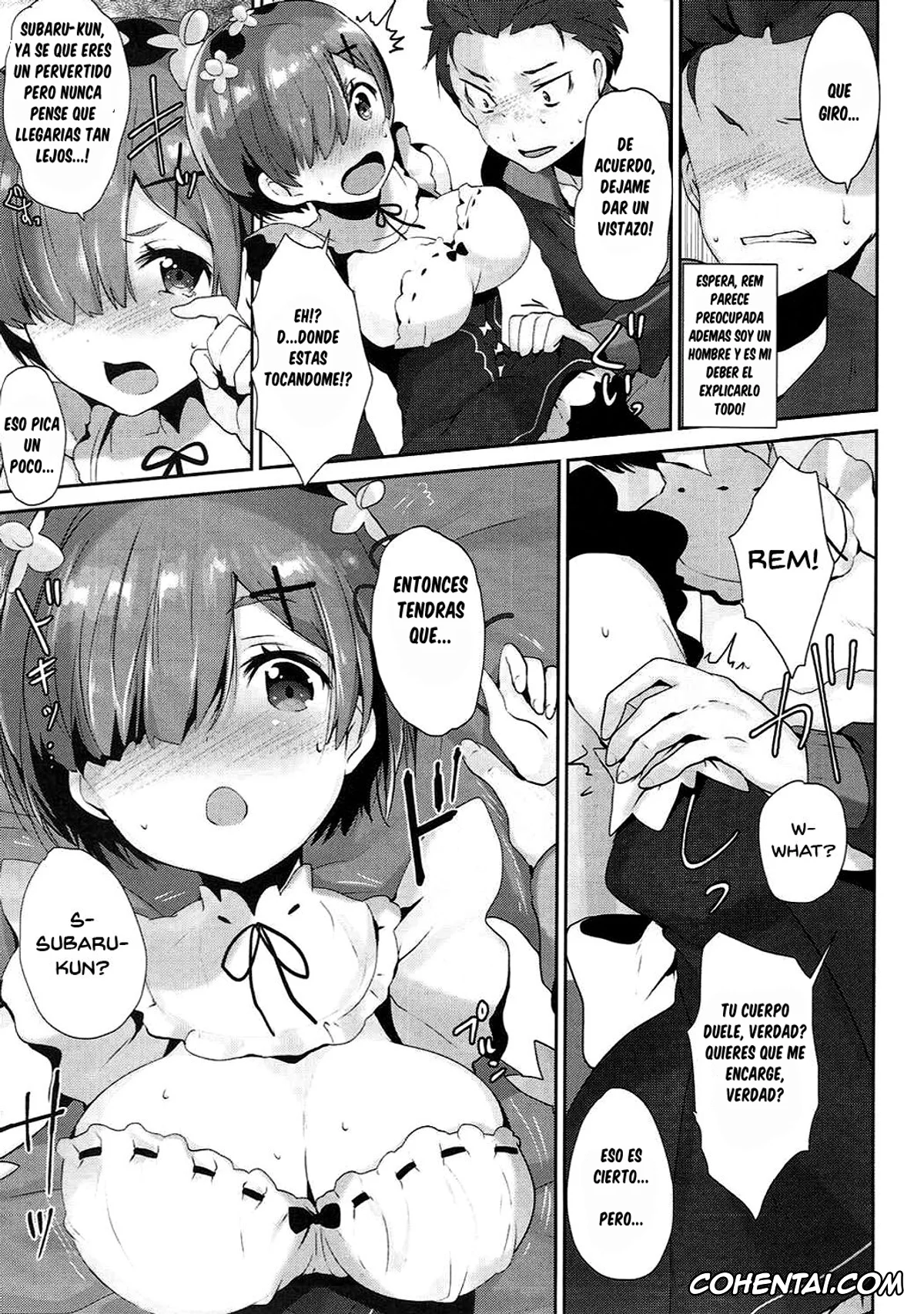 Re:Zero kara Hajimeru Isekai Seikatsu hentai, Rem hentai, Subaru Natsuki hentai, Rem no Ecchi na Nayami o Kaiketsu shitekudasai (Re:Zero kara Hajimeru Isekai Seikatsu), pagina 6