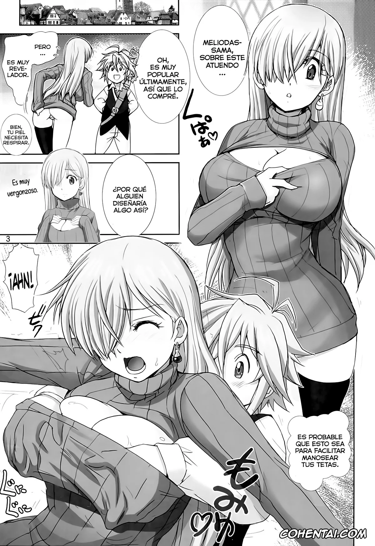Nanatsu No Taizai | The Seven Deadly Sins porno, Elizabeth Liones porno, Meliodas porno, Elizabeth ni Rei no Sweater Kisete mita (Nanatsu no Taizai), pagina 2