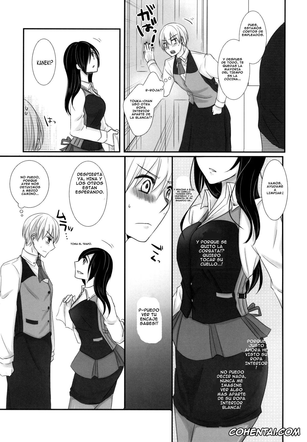 Tokyo Ghoul hentai, Ken Kaneki | Haise Sasaki hentai, Touka Kirishima hentai, Honjitsu wa Heiten Itashimashita (Tokyo Ghoul), pagina 9