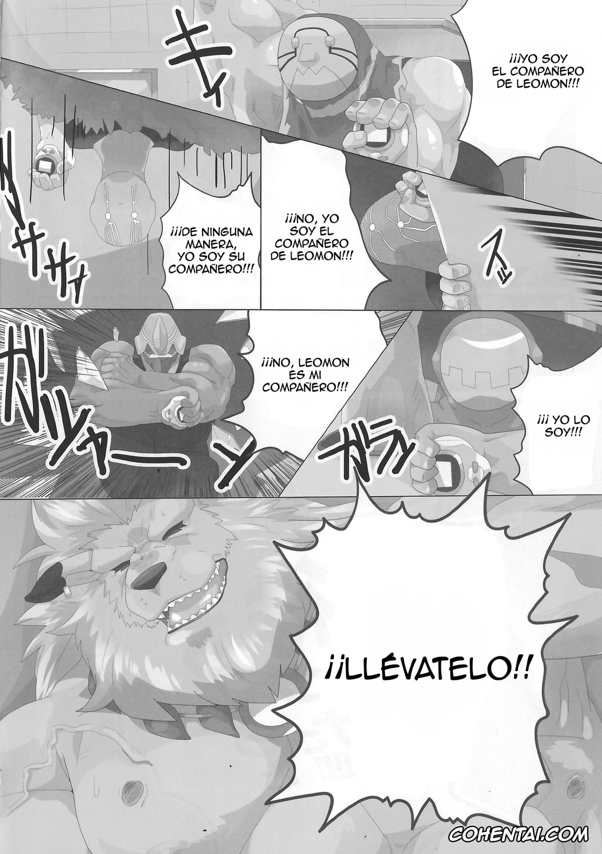 Digimon hentai, Leomon hentai, Seigi no Shishi Juujin-gata Denshi Seimeitai ga Sadame o Kutsugaesu ni wa (Digimon), pagina 6