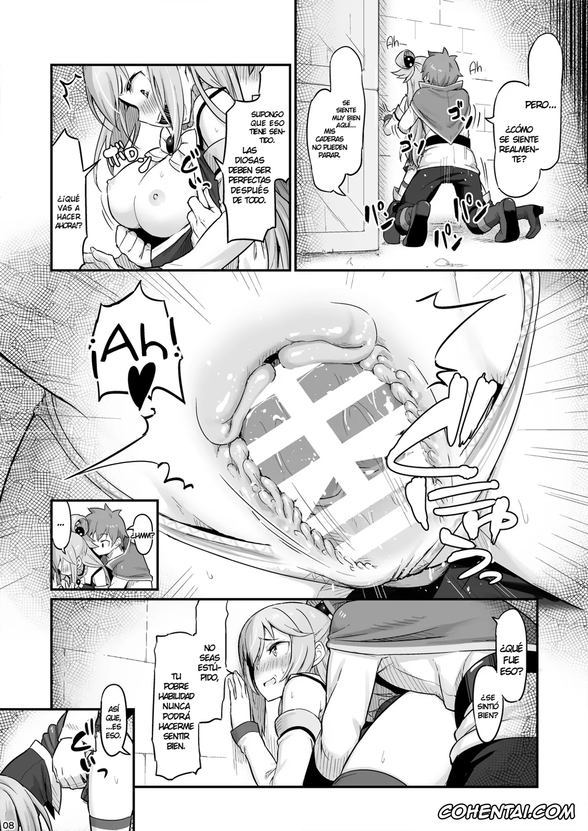Kono Subarashii Sekai ni Syukufuku o! hentai, Aqua hentai, Dust hentai, Kazuma Satou hentai, Damegami-sama wa Nomisugi ni Gochuui o! (Kono Subarashii Sekai ni Syukufuku o!), pagina 9