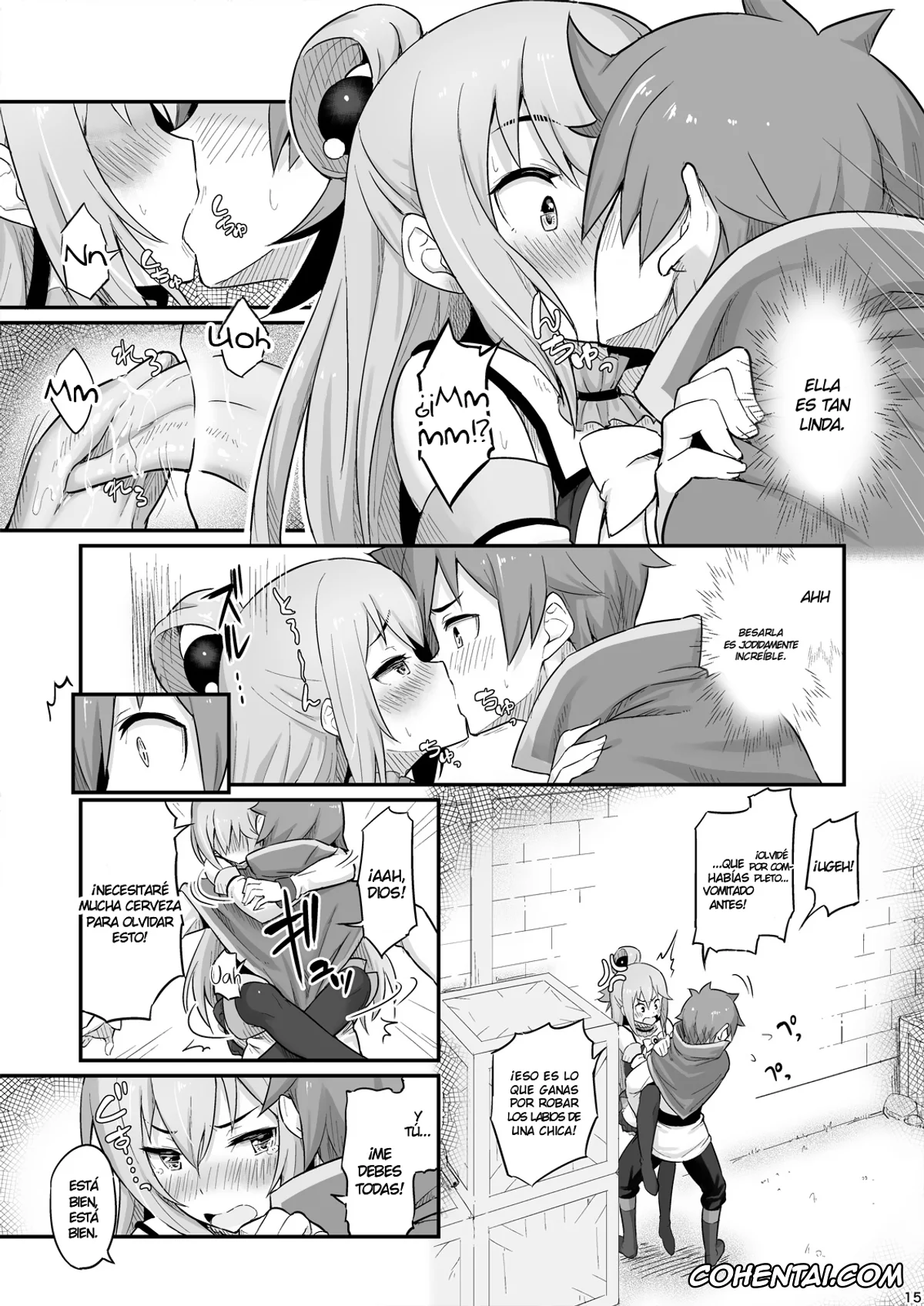 Kono Subarashii Sekai ni Syukufuku o! xxx, Aqua xxx, Dust xxx, Kazuma Satou xxx, Damegami-sama wa Nomisugi ni Gochuui o! (Kono Subarashii Sekai ni Syukufuku o!), pagina 16