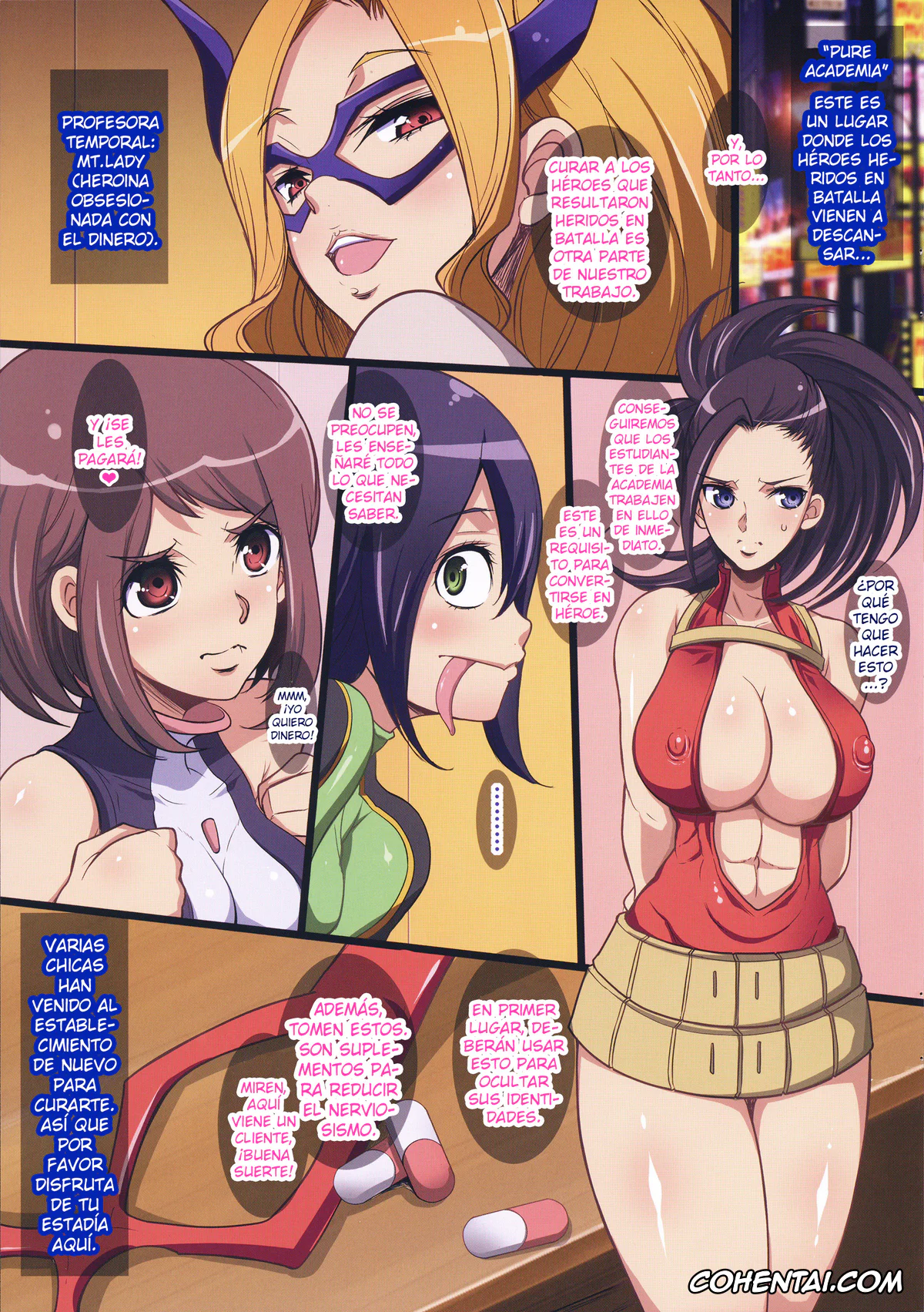 My Hero Academia | Boku No Hero Academia hentai, Momo Yaoyorozu hentai, Mount Lady hentai, Ochako Uraraka hentai, Tsuyu Asui hentai, Pure☆Academia e Youkoso! (Boku no Hero Academia), pagina 3