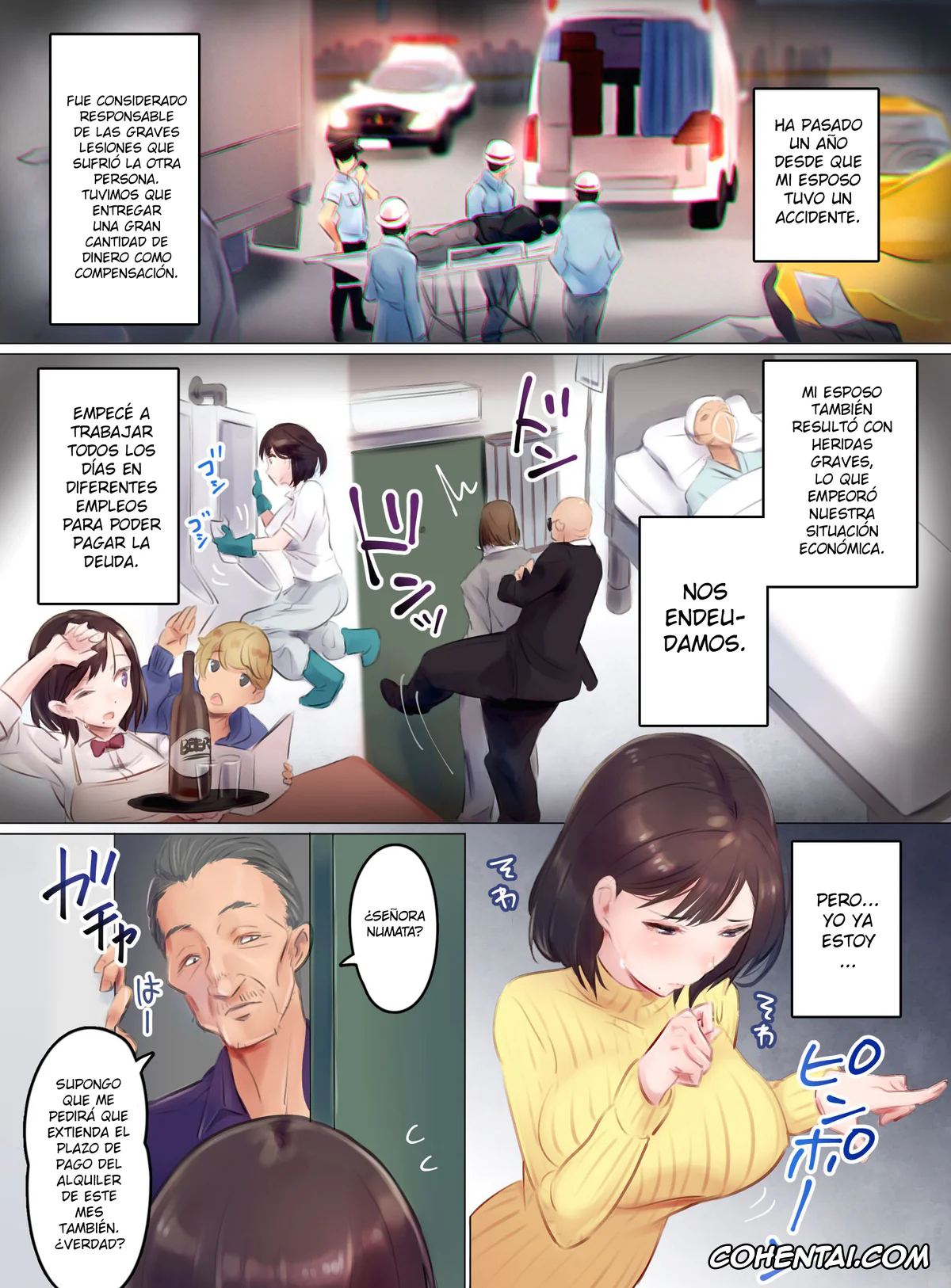 Original xxx, Tainou Yachin wa Karada Barai de ~Kichiku Ooya ni Netorareru Bijin Oyako~, pagina 4