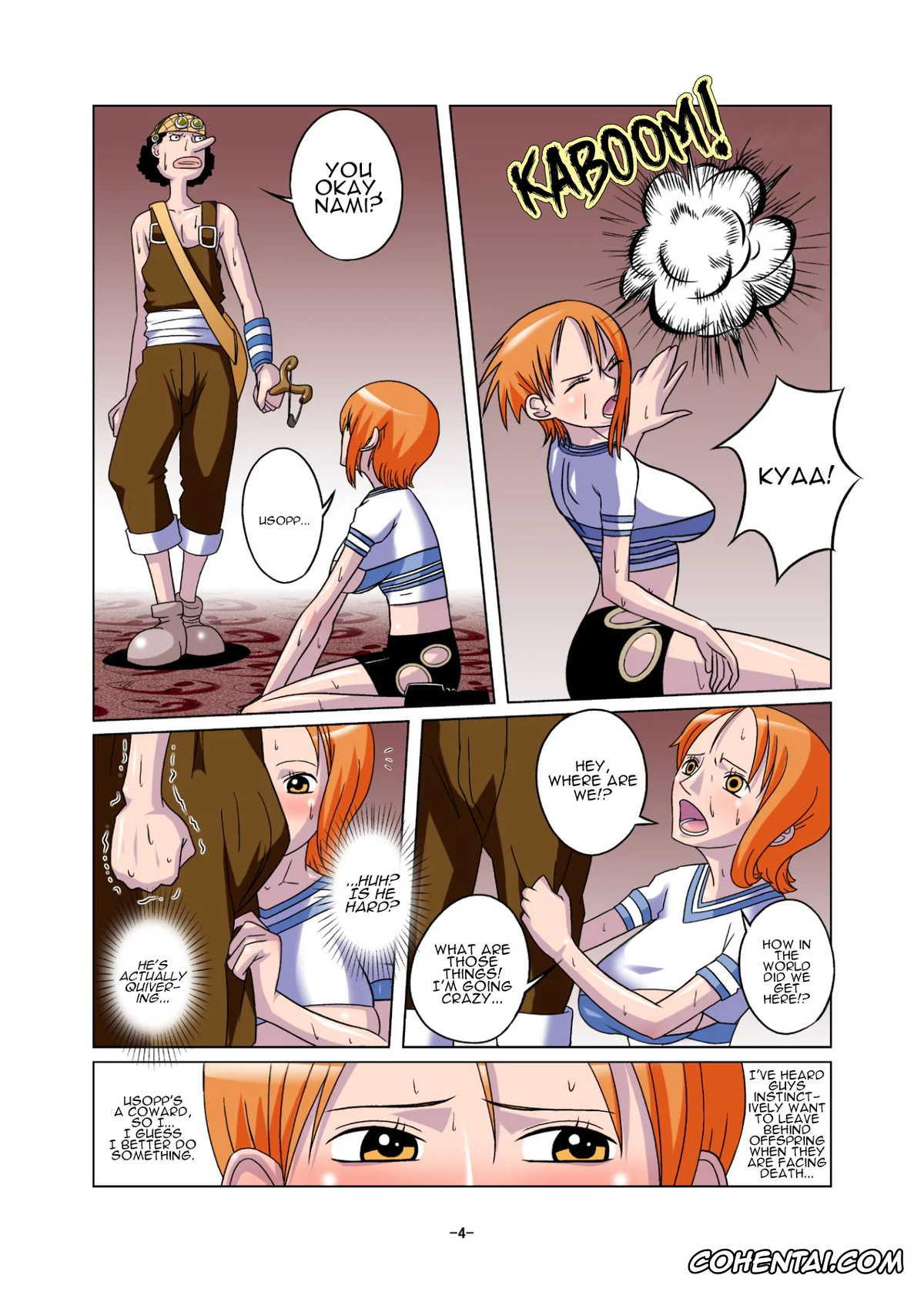 Berserk xxx, One Piece xxx, Monkey D. Luffy xxx, Nami xxx, Nico Robin xxx, Sanji Vinsmoke xxx, Usopp xxx, Vivi Nefertari xxx, Shoku no Utage (One Piece), pagina 4