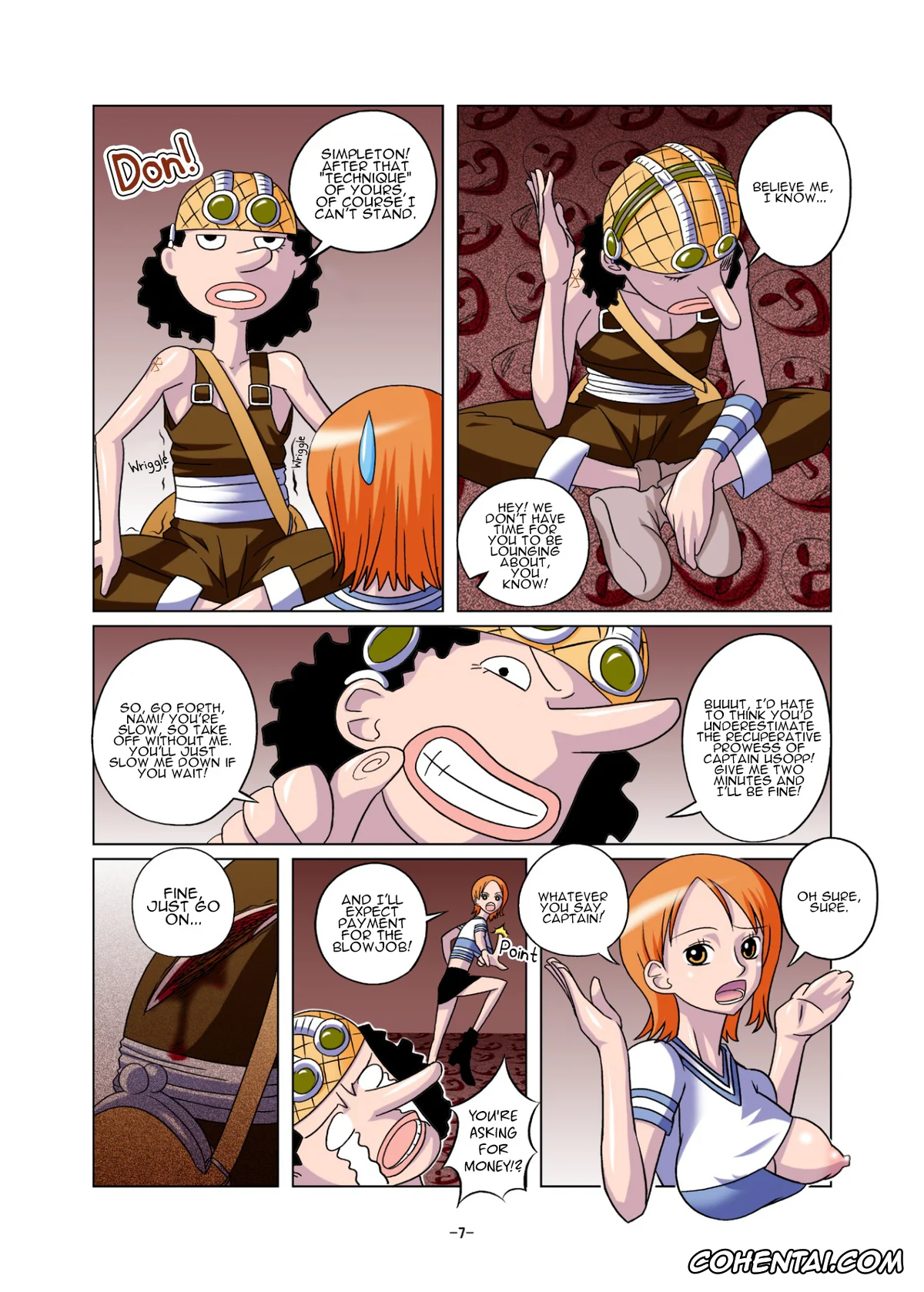 Berserk xxx, One Piece xxx, Monkey D. Luffy xxx, Nami xxx, Nico Robin xxx, Sanji Vinsmoke xxx, Usopp xxx, Vivi Nefertari xxx, Shoku no Utage (One Piece), pagina 7