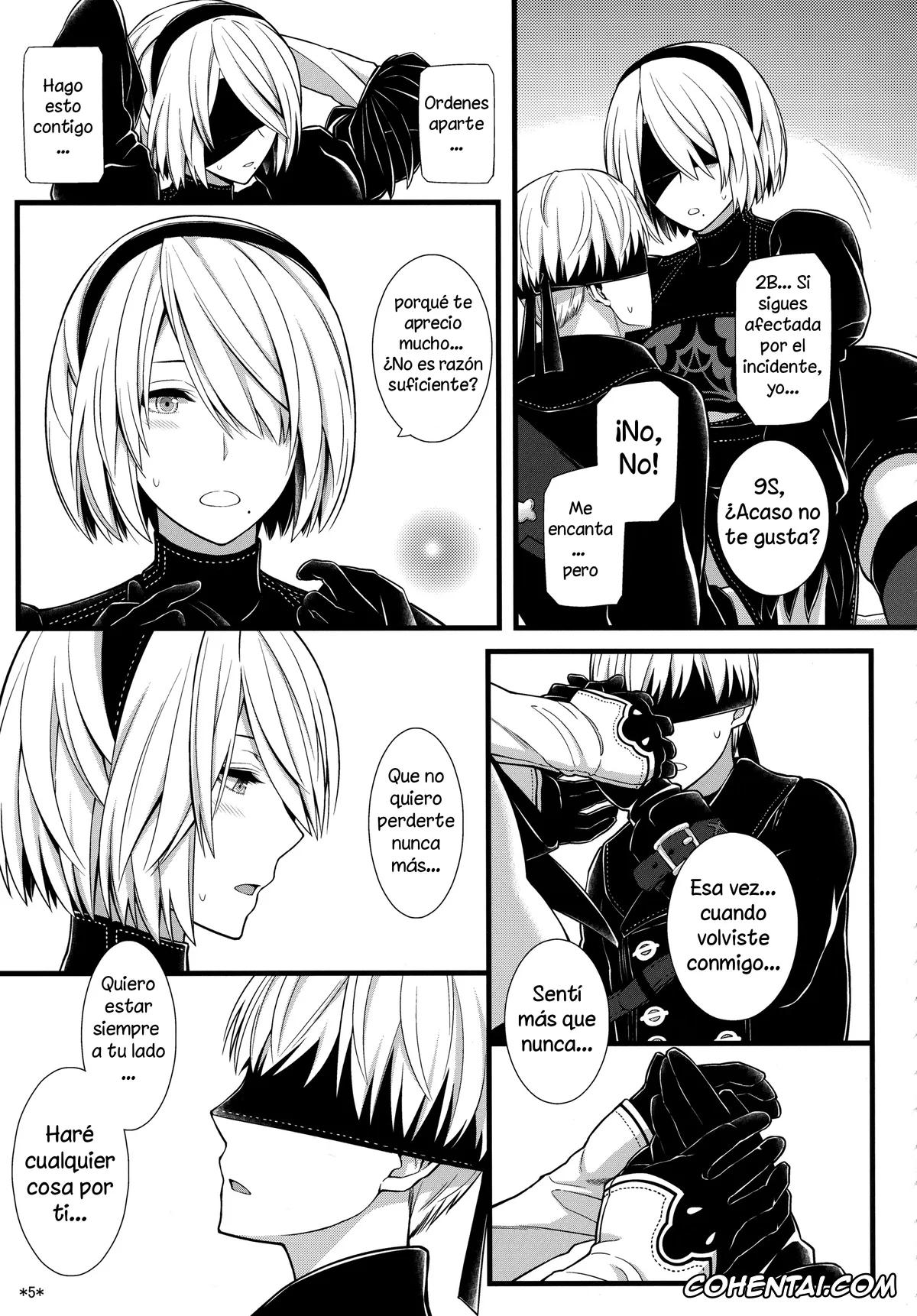 NieR:Automata hentai, Nier Automata hentai, 2B hentai, 9S hentai, Kimi no Egao ga Boku no Hoshi (NieR:Automata), pagina 6