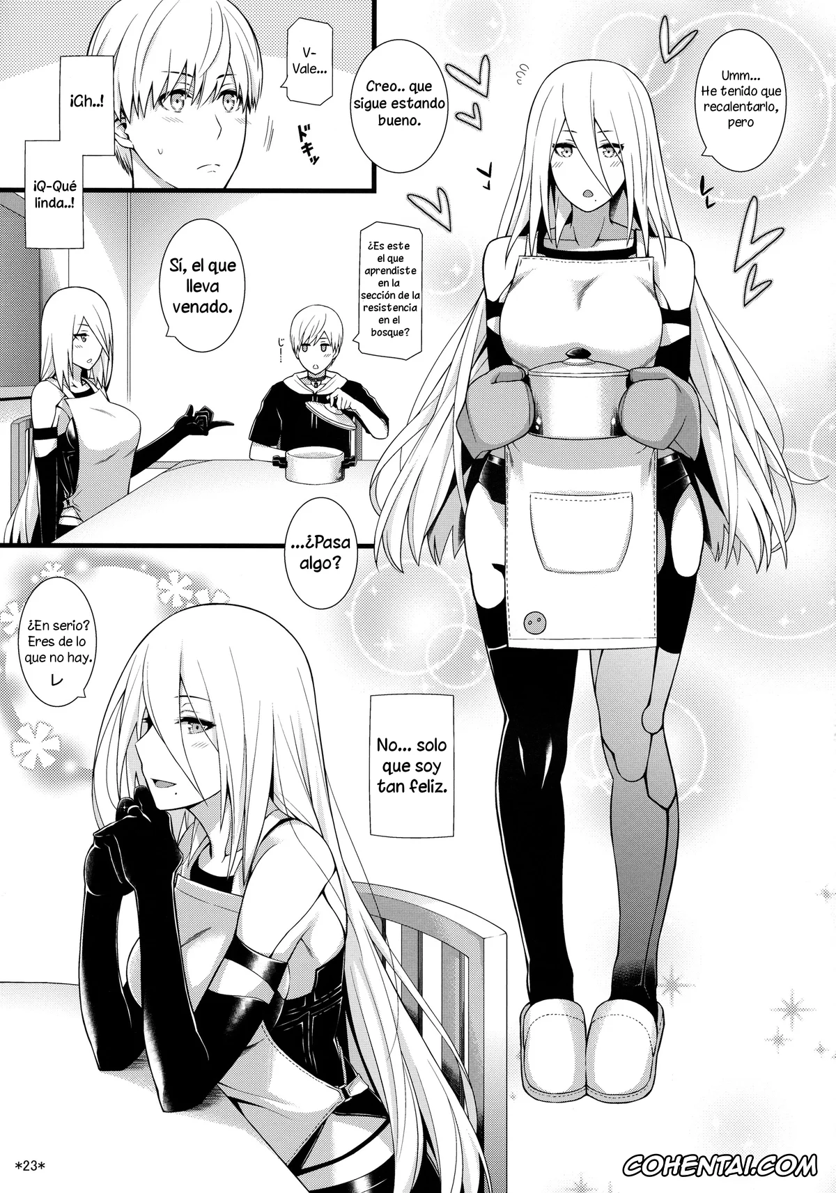 NieR:Automata hentai, Nier Automata hentai, 9S hentai, A2 hentai, Kimi no Egao ga Boku no Hoshi 2 (NieR:Automata), pagina 24