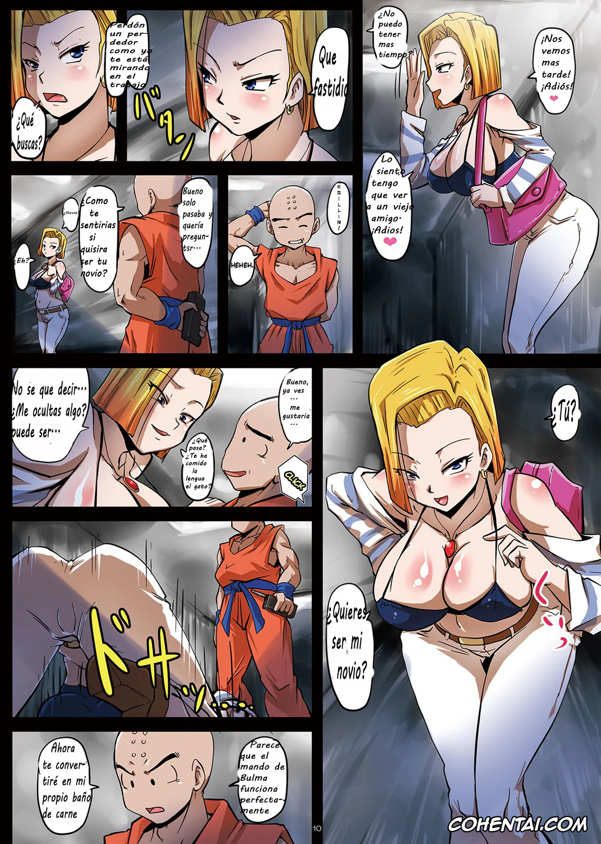 Dragon Ball Z xxx, Android 18 xxx, Bulma Briefs xxx, Krillin xxx, 18-gou Sei Dorei Keikaku -Bulma to Krilin no Kyoubou de 18-gou ga Ochiru Made- (Dragon Ball Z), pagina 10