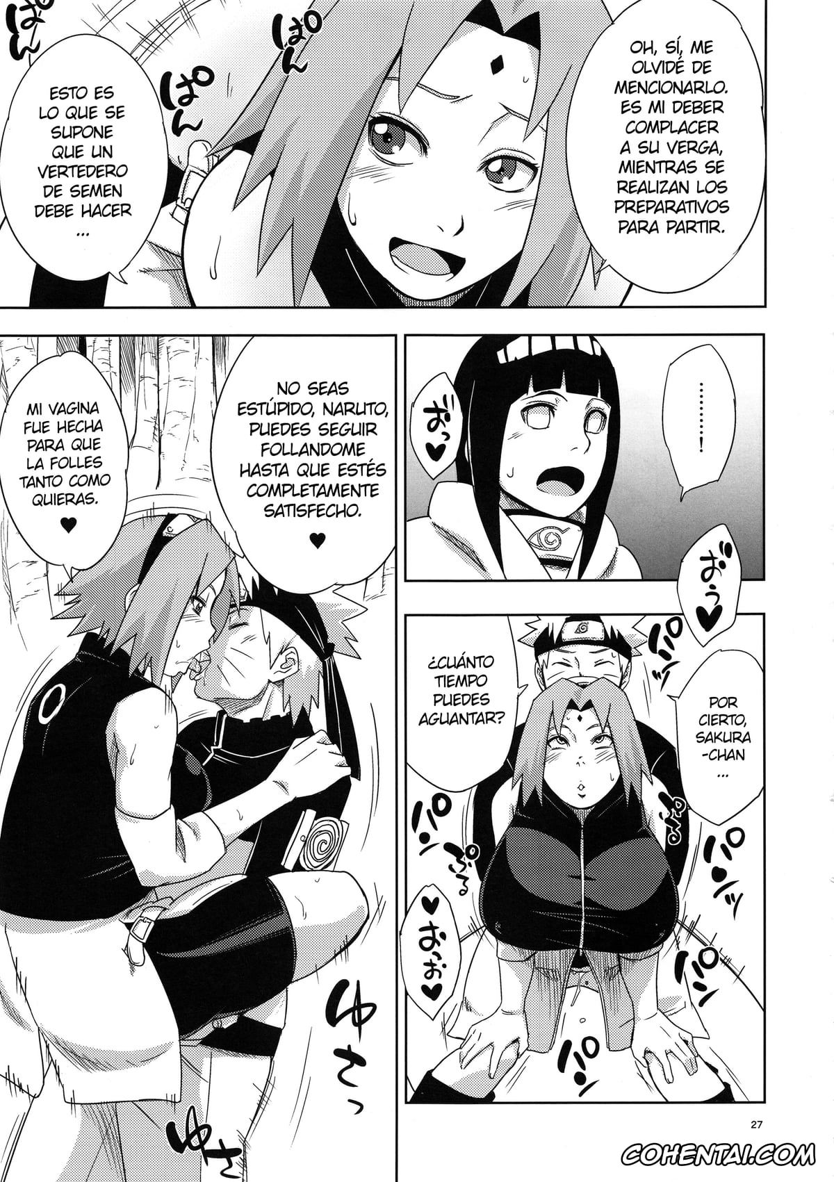 NARUTO porno, Hinata Hyuga porno, Naruto Uzumaki porno, Sakura Haruno porno, Arashi no Bouken (Naruto), pagina 26