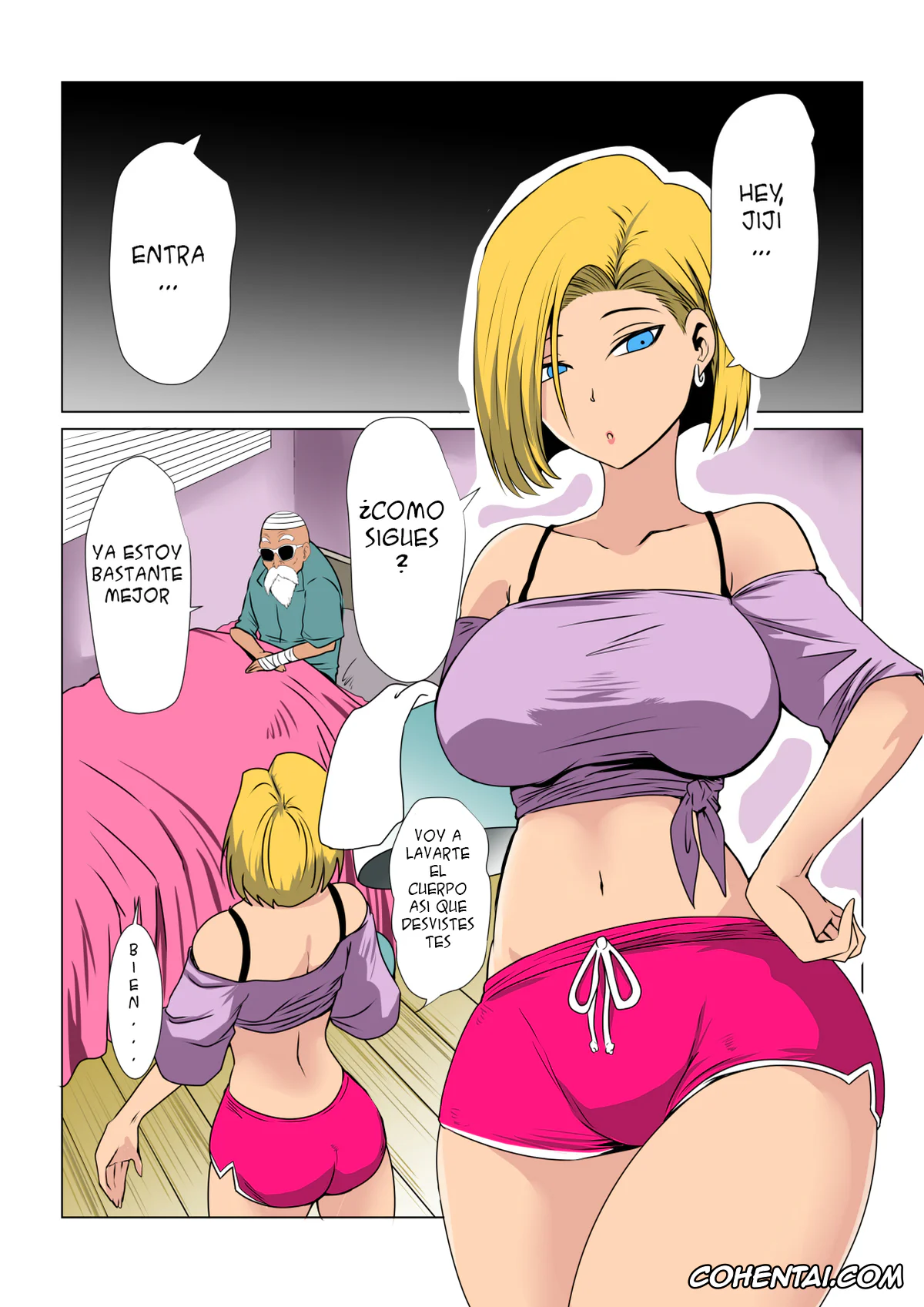 Dragon Ball Z porno, Android 18 porno, Master Roshi porno, Hitozuma wa Jijii no Osewa o Shimasu (Dragon Ball Z), pagina 2
