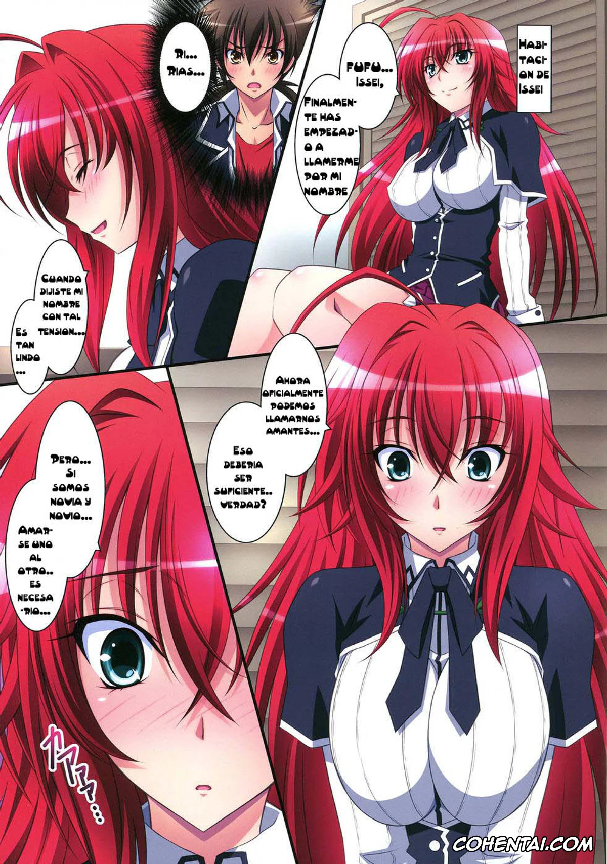 Highschool DxD porno, Issei Hyoudou porno, Rias Gremory porno, Scarlet princess «Rias Daisuki!» (Highschool DxD), pagina 2