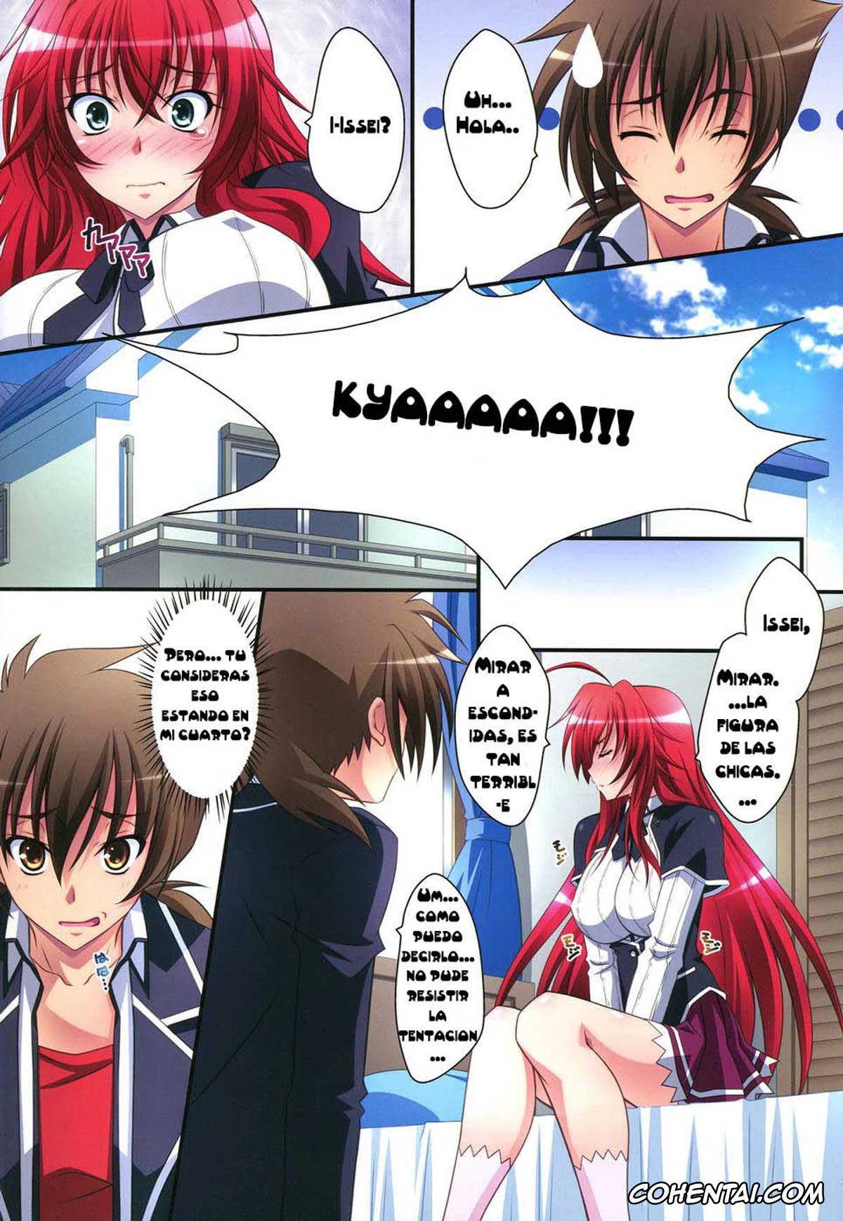 Highschool DxD xxx, Issei Hyoudou xxx, Rias Gremory xxx, Scarlet princess «Rias Daisuki!» (Highschool DxD), pagina 7