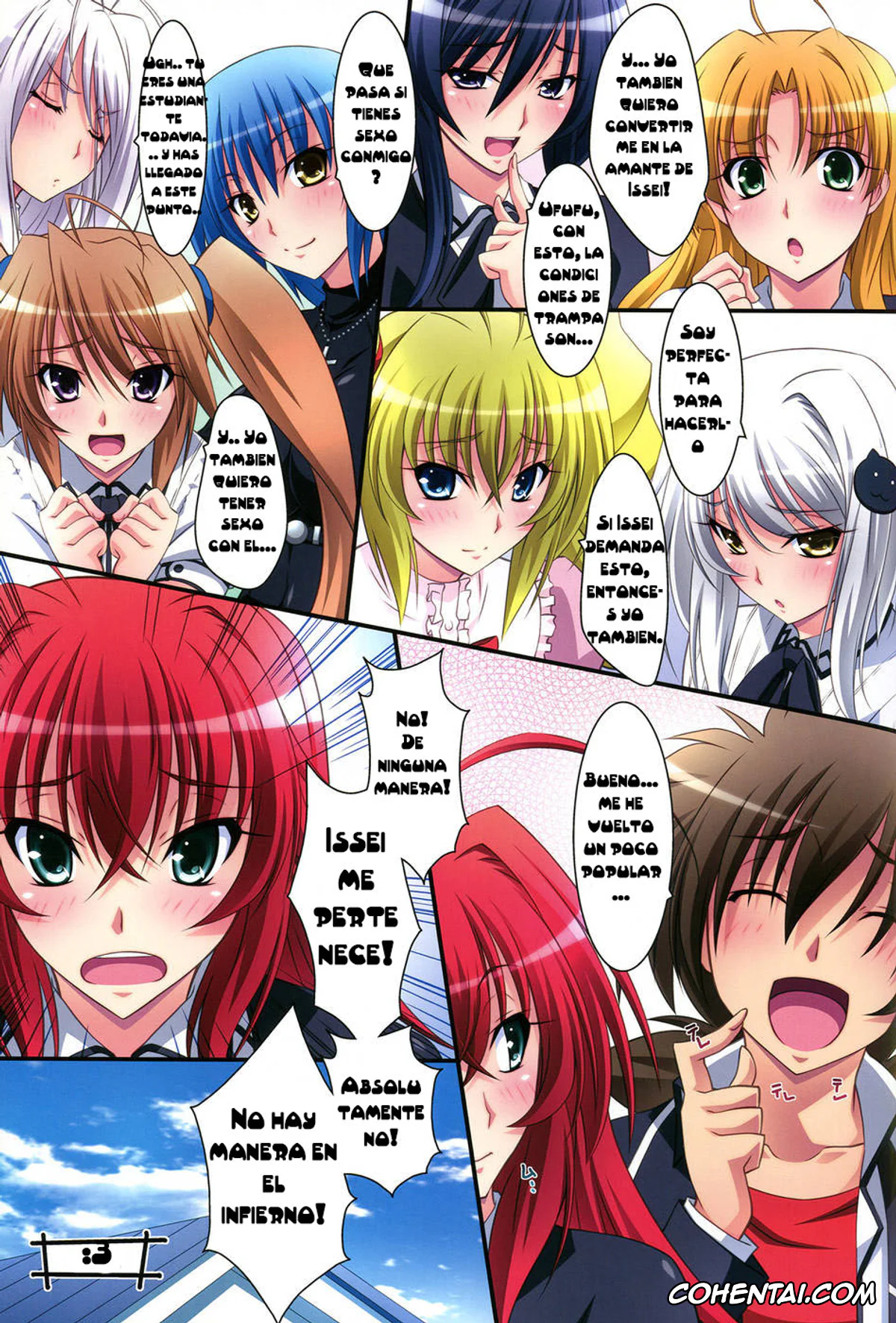 Highschool DxD porno, Issei Hyoudou porno, Rias Gremory porno, Scarlet princess «Rias Daisuki!» (Highschool DxD), pagina 26