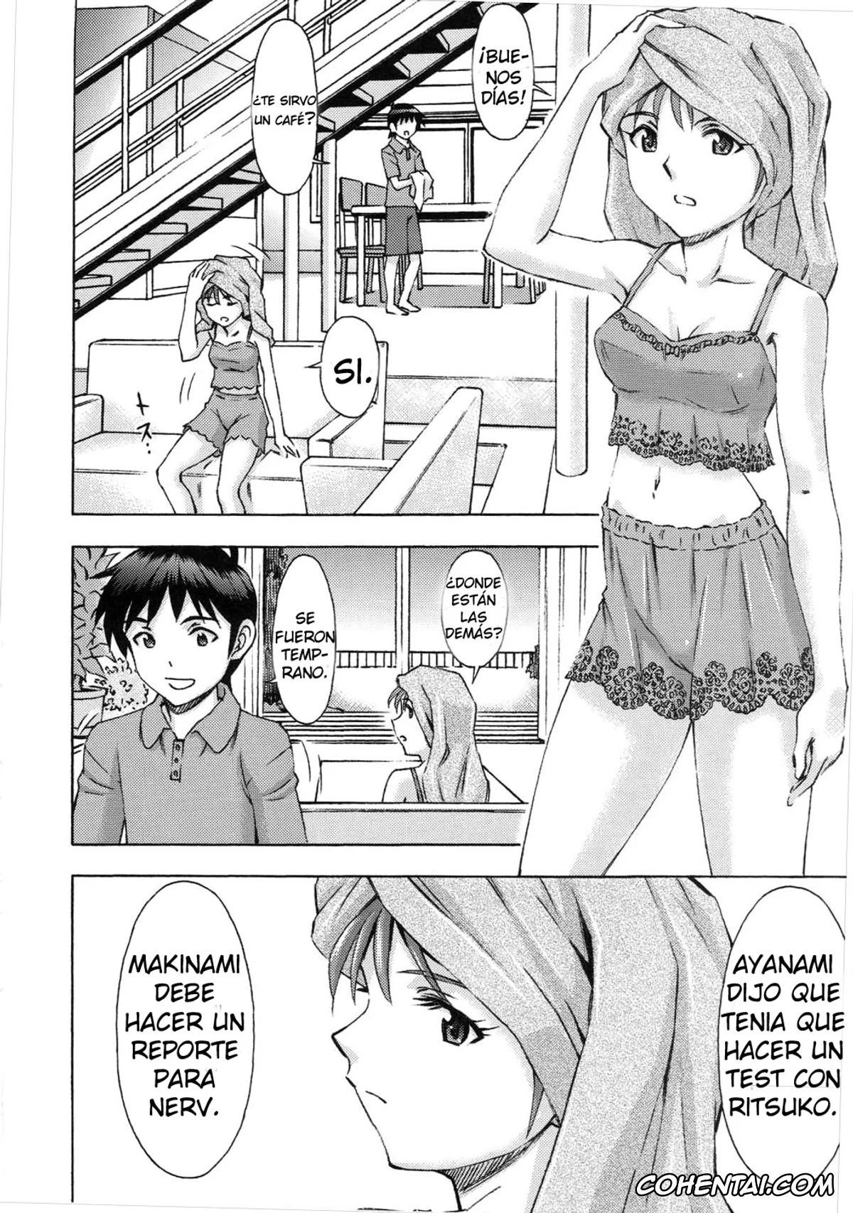 Neon Genesis Evangelion hentai, Asuka Langley Soryu hentai, Shinji Ikari hentai, Asuka no Kyuujitsu (Neon Genesis Evangelion), pagina 3