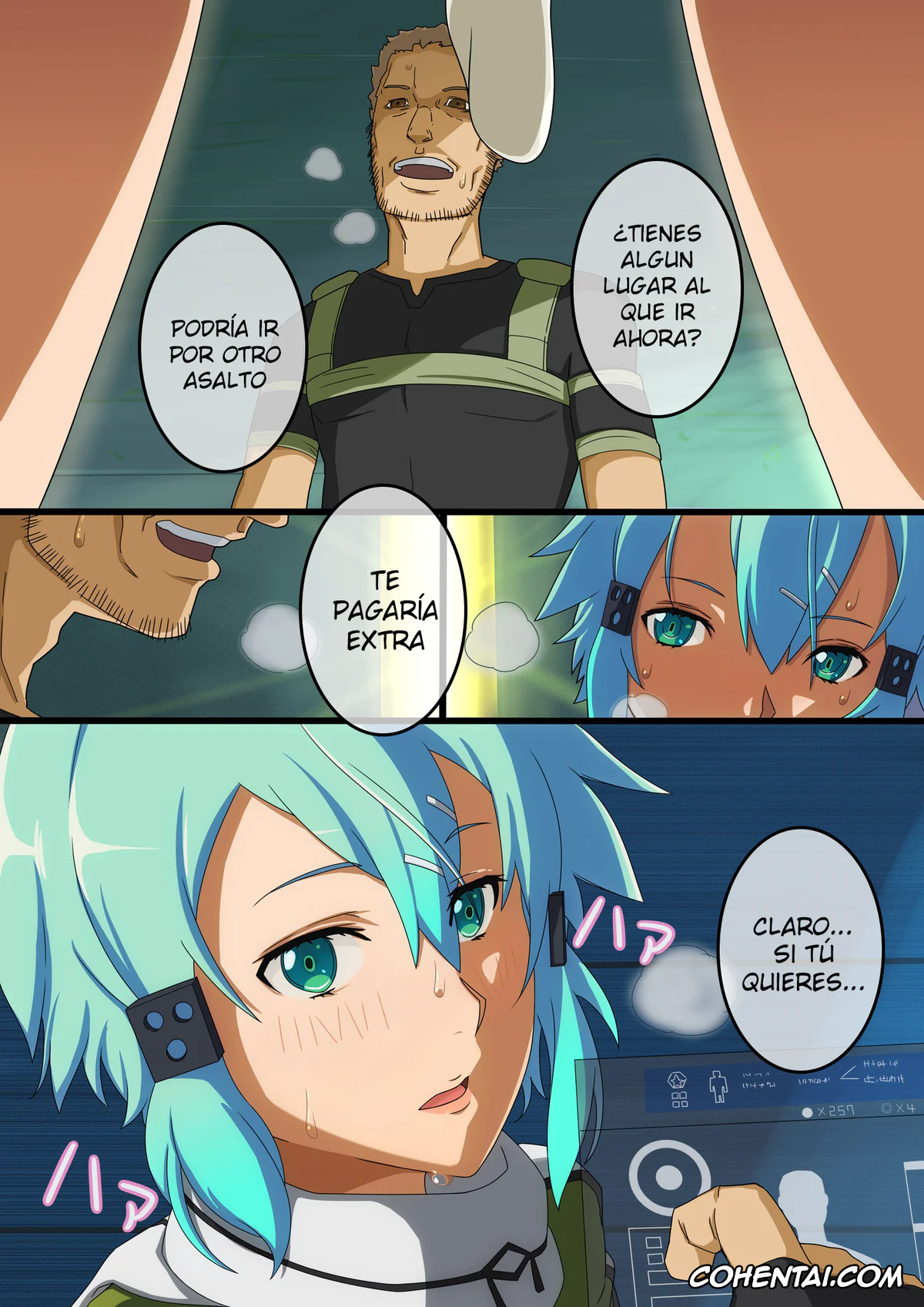 Sword Art Online hentai, Shino Asada | Sinon hentai, Hanbai Shoujo (Sword Art Online), pagina 3