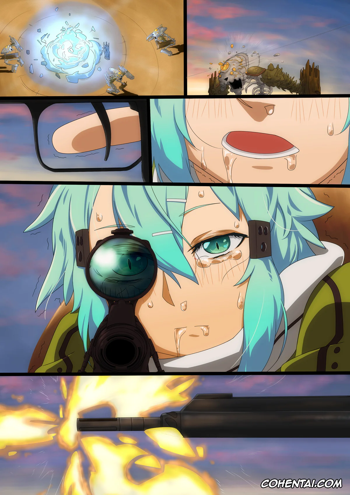 Sword Art Online hentai, Shino Asada | Sinon hentai, Hanbai Shoujo (Sword Art Online), pagina 42