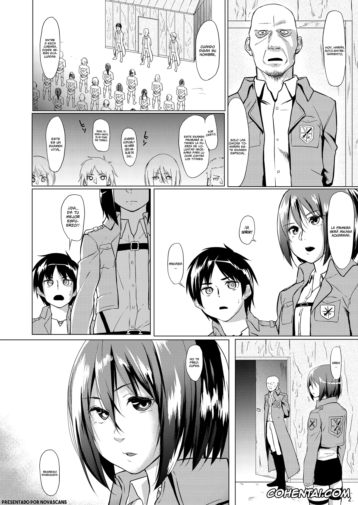 Shingeki No Kyojin | Attack On Titan xxx, Mikasa Ackerman xxx, Mikasa to Kibishii Shiken!! (Shingeki no Kyojin), pagina 4