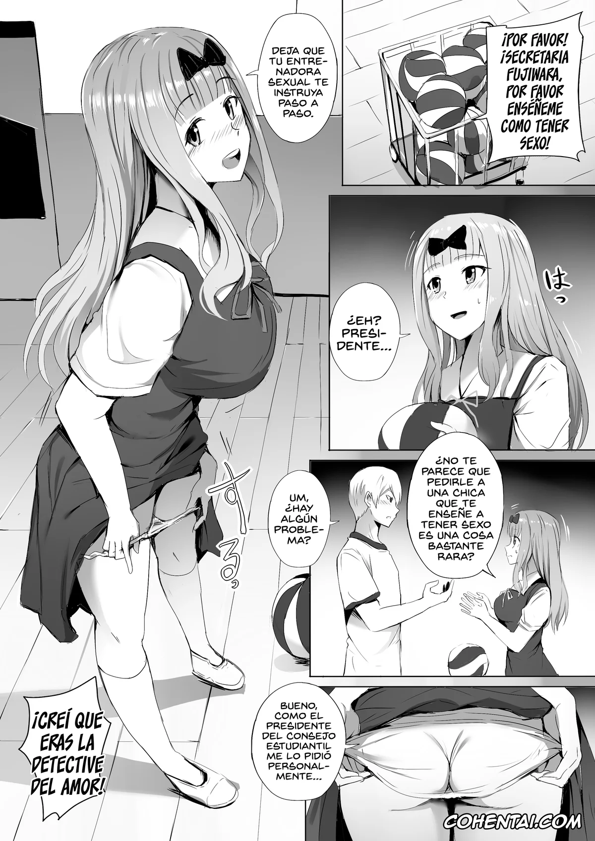 Kaguya-Sama Wa Kokurasetai | Kaguya-Sama Love Is War porno, Chika Fujiwara porno, Miyuki Shirogane porno, Gakuseikai-shoki ni Tokkun-shitai -Shijuuhatte Battle no Seijoui Oshiete ~Coach- (Kaguya-sama wa Kokurasetai), pagina 2