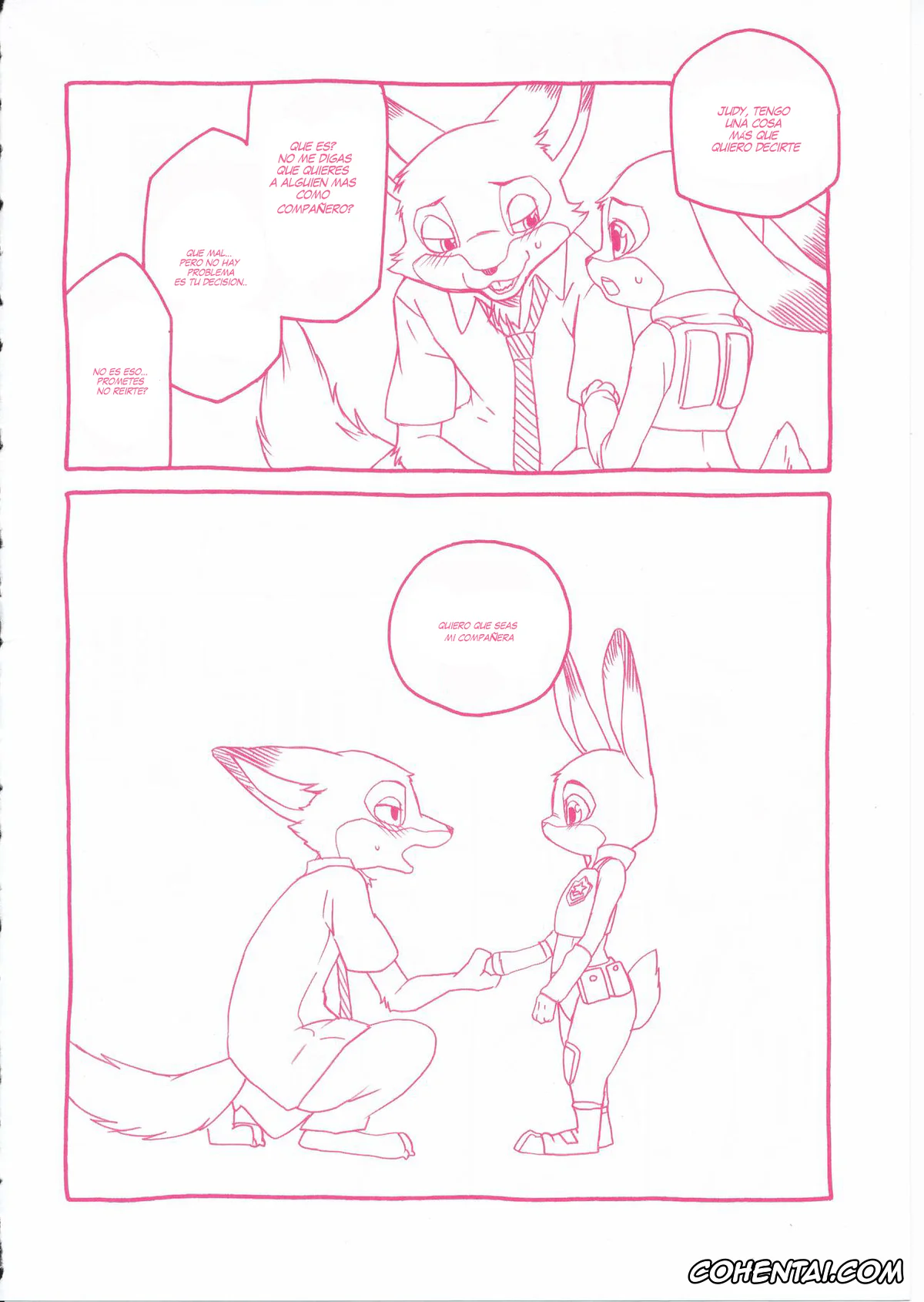Zootopia hentai, Judy Hopps hentai, Nick Wilde hentai, Sagishi no Hatsukoi (Zootopia), pagina 6