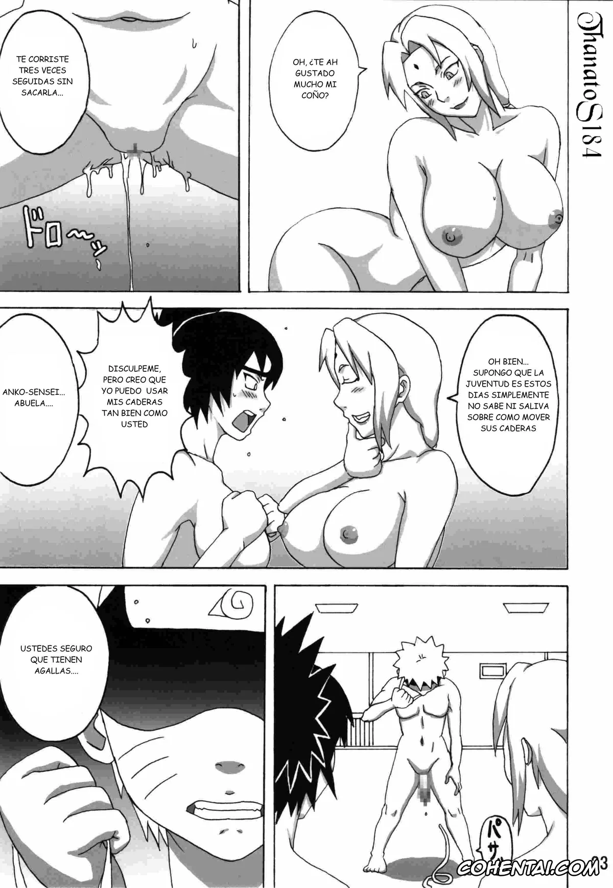 NARUTO hentai, Anko Mitarashi hentai, Naruto Uzumaki hentai, Tsunade hentai, Sekai Ichi Uke Tai Anko no Jugyou (Naruto), pagina 24