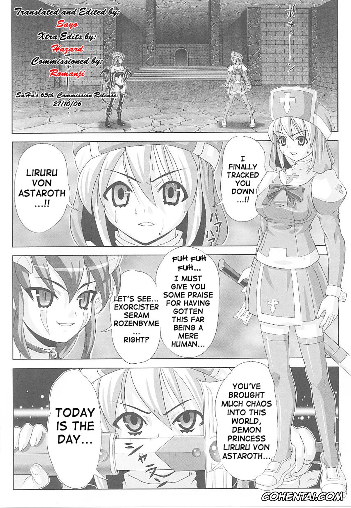 Original xxx, Hama Otome Exorcister (Tatakau Heroine Ryoujoku Anthology Toukiryoujoku 20), pagina 1